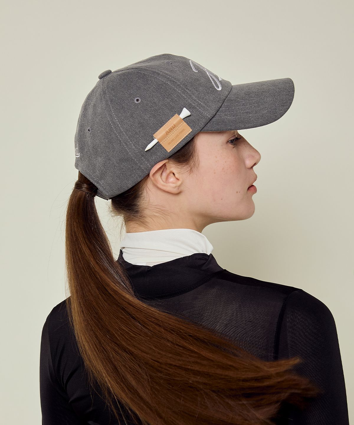 앤드 골프(AND GOLF) Pigment Ball Cap Dark Gray