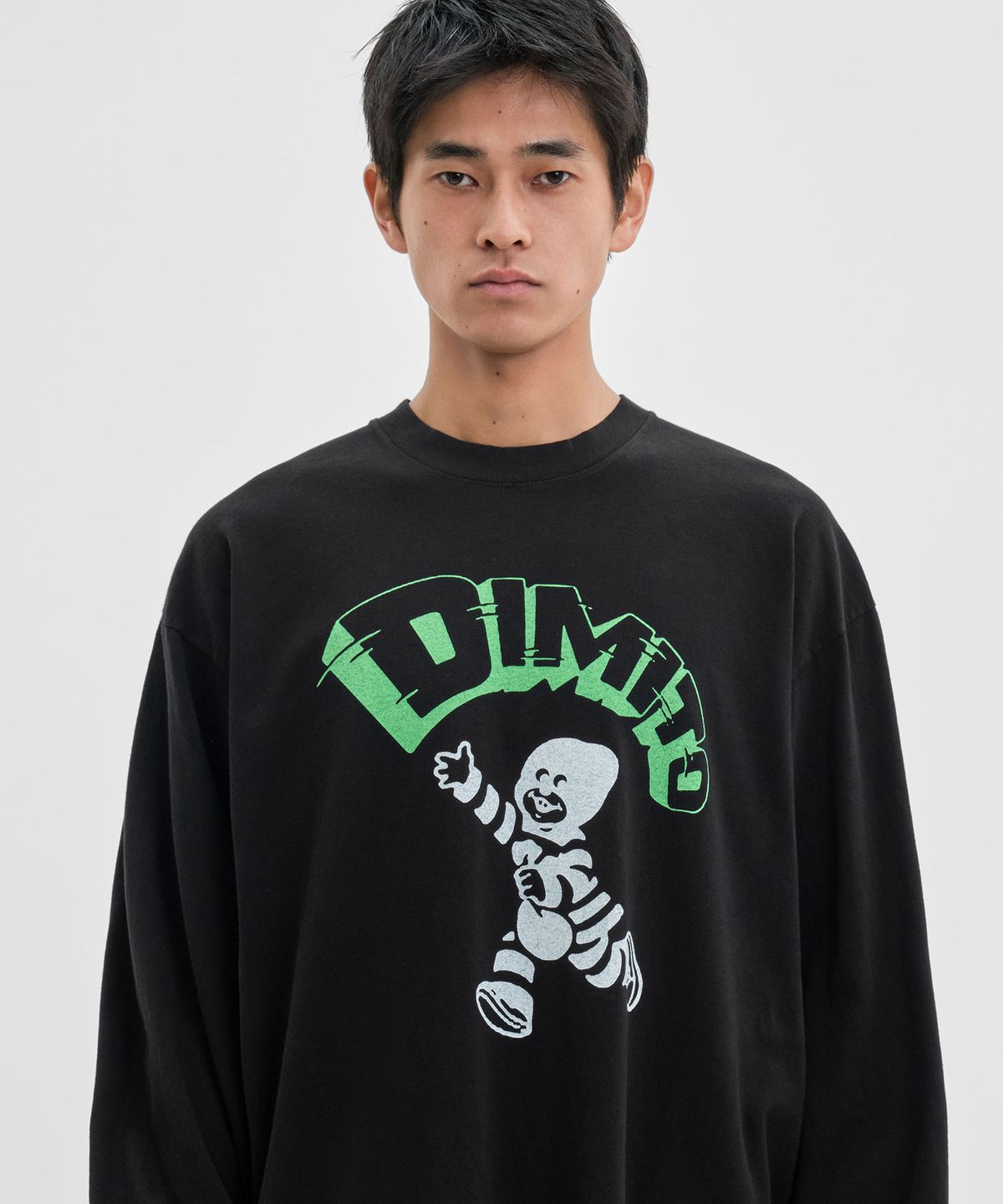 디미토(DIMITO) MASK BOY LSV GD 6.5OZ TEE BLACK