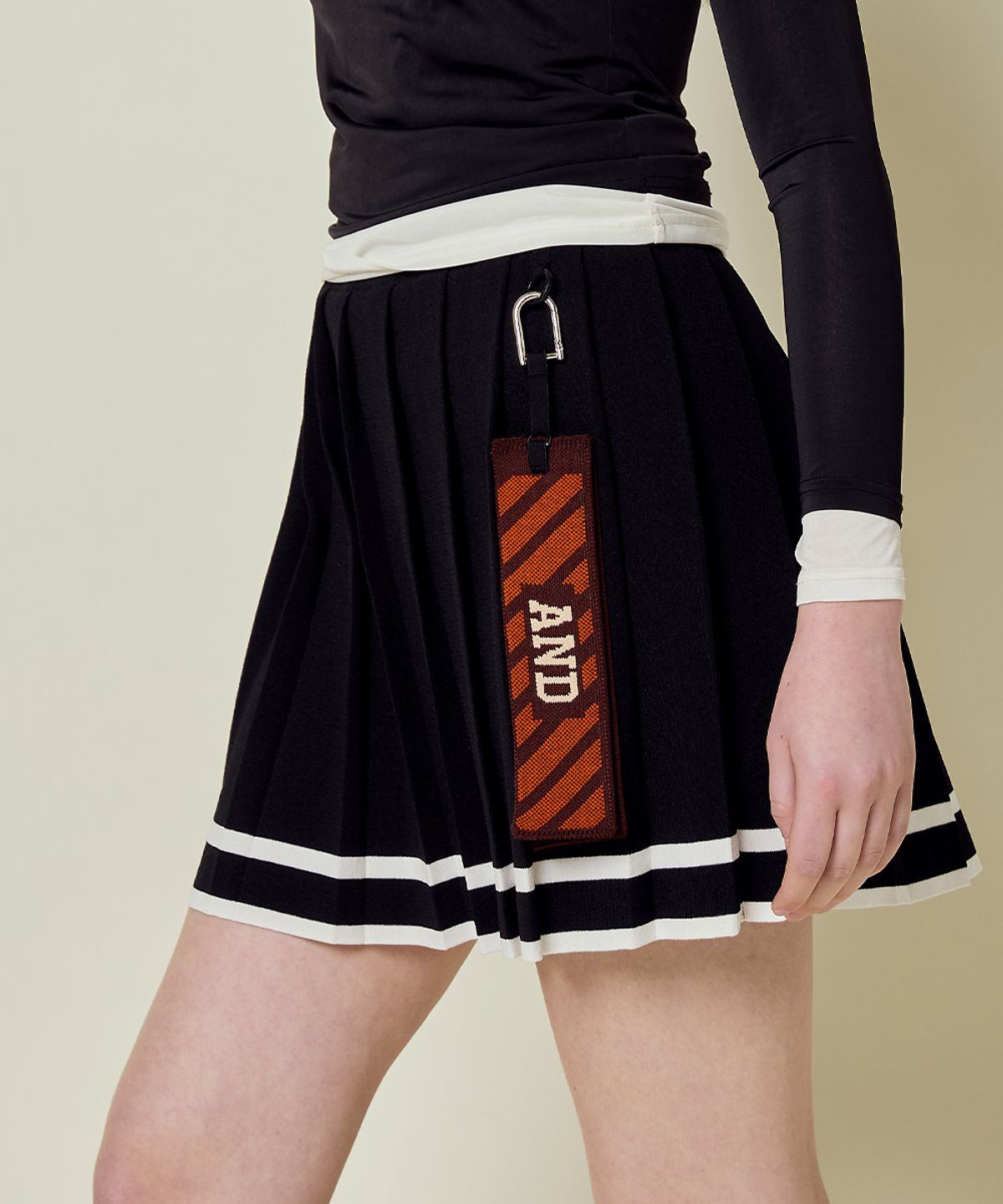 앤드 골프(AND GOLF) Pleats Ball Towel Retro Brown Orange