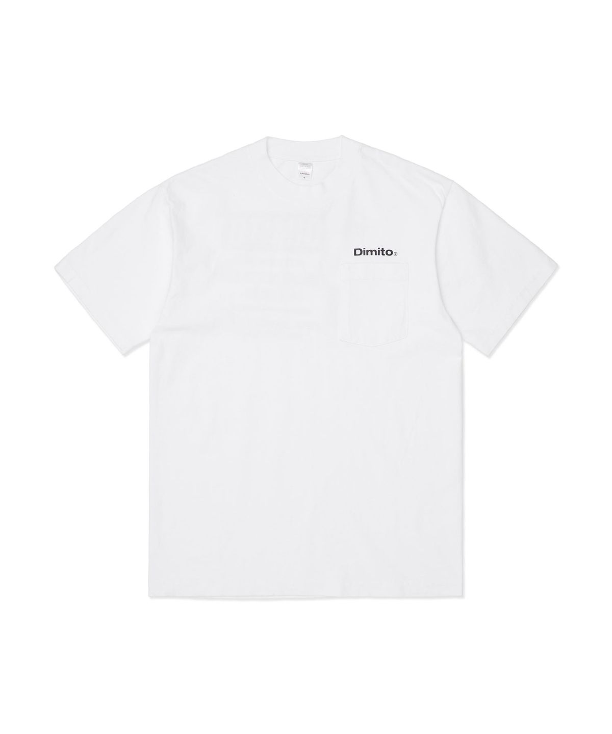 디미토(DIMITO) AUTHENTIC MT POCKET SSV GD 6.5OZ TEE WHITE
