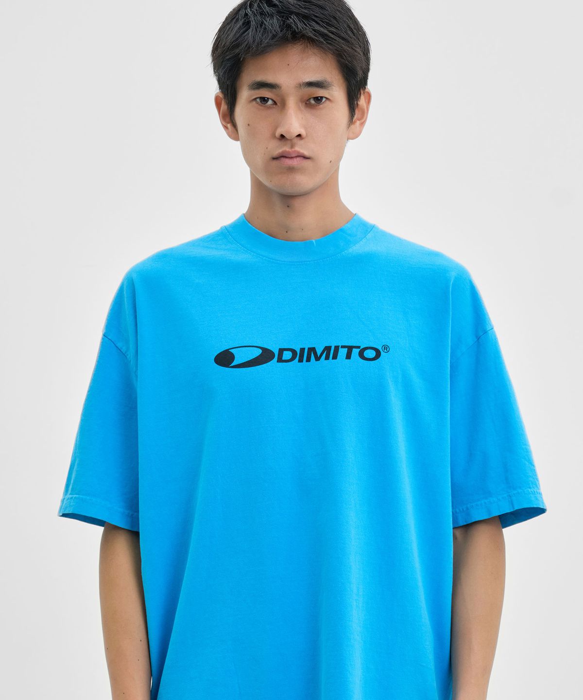 디미토(DIMITO) CIRCLE LOGO SSV GD 6.5OZ TEE NEON BLUE