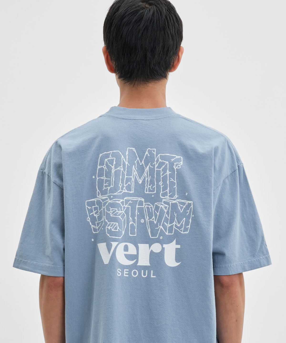 디미토(DIMITO) DMT VERT SEOUL SSV GD 6.5OZ TEE CLEAR BLUE