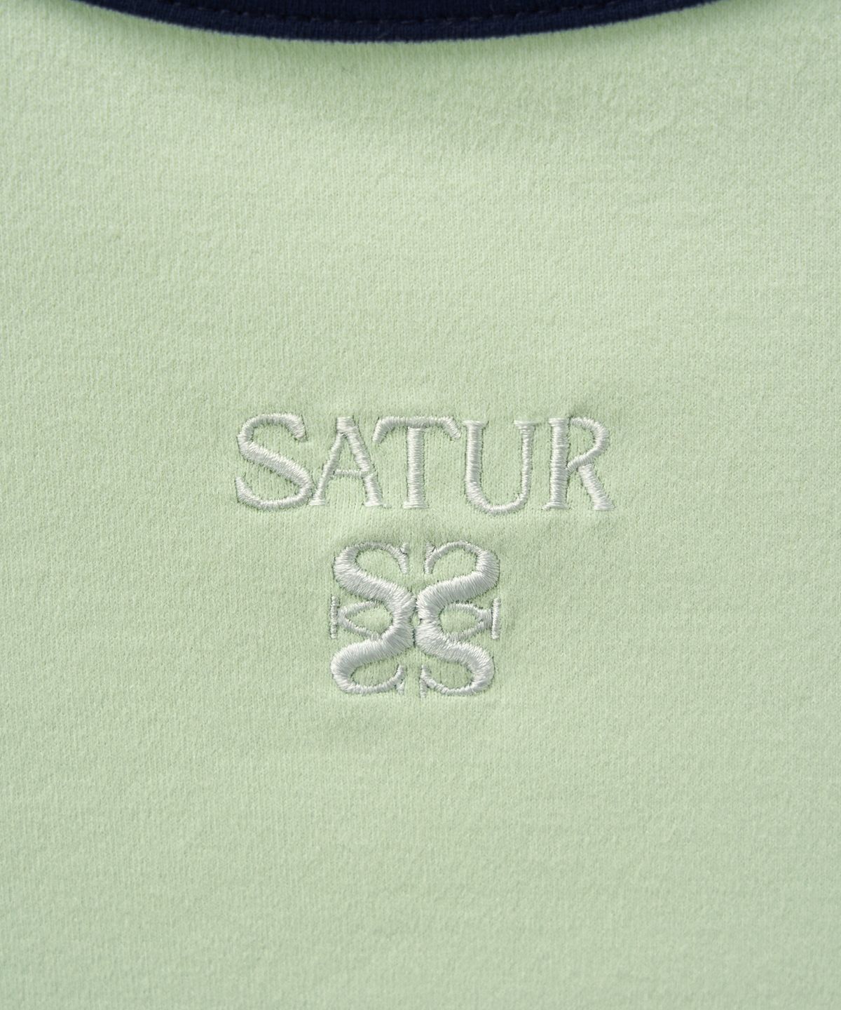 세터(SATUR) (W) 아페로 크롭 링거 반팔 티셔츠 민트