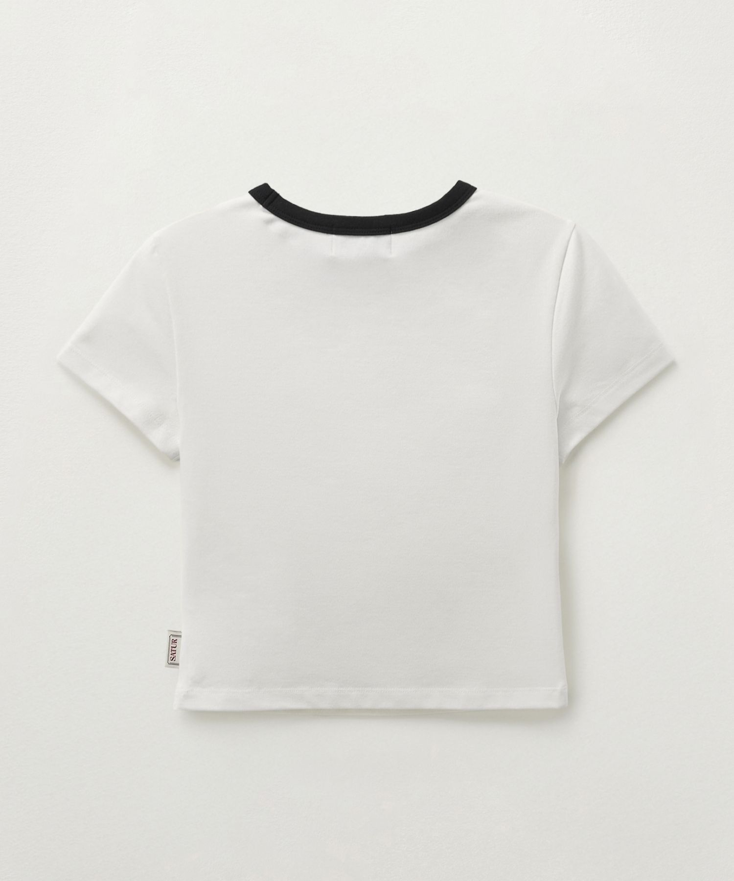 【SATUR】 (W) Apero Crop Ringer T-Shirt / 追跡付 MUSINSA | SATUR (W) Apero Crop Ringer Short Sleeve T-Shirt White
