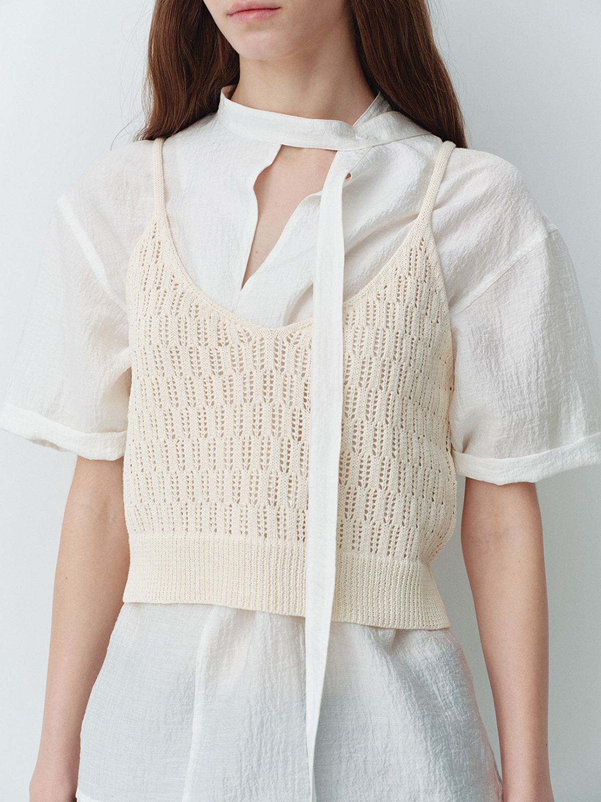 헌치(HUNCH) Knit Bustier Top (2color)