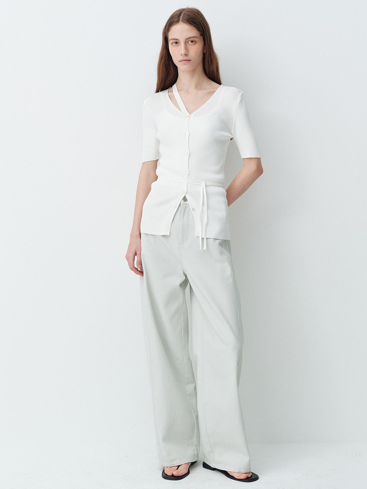 헌치(HUNCH) Strap Long Cardigan (2color)