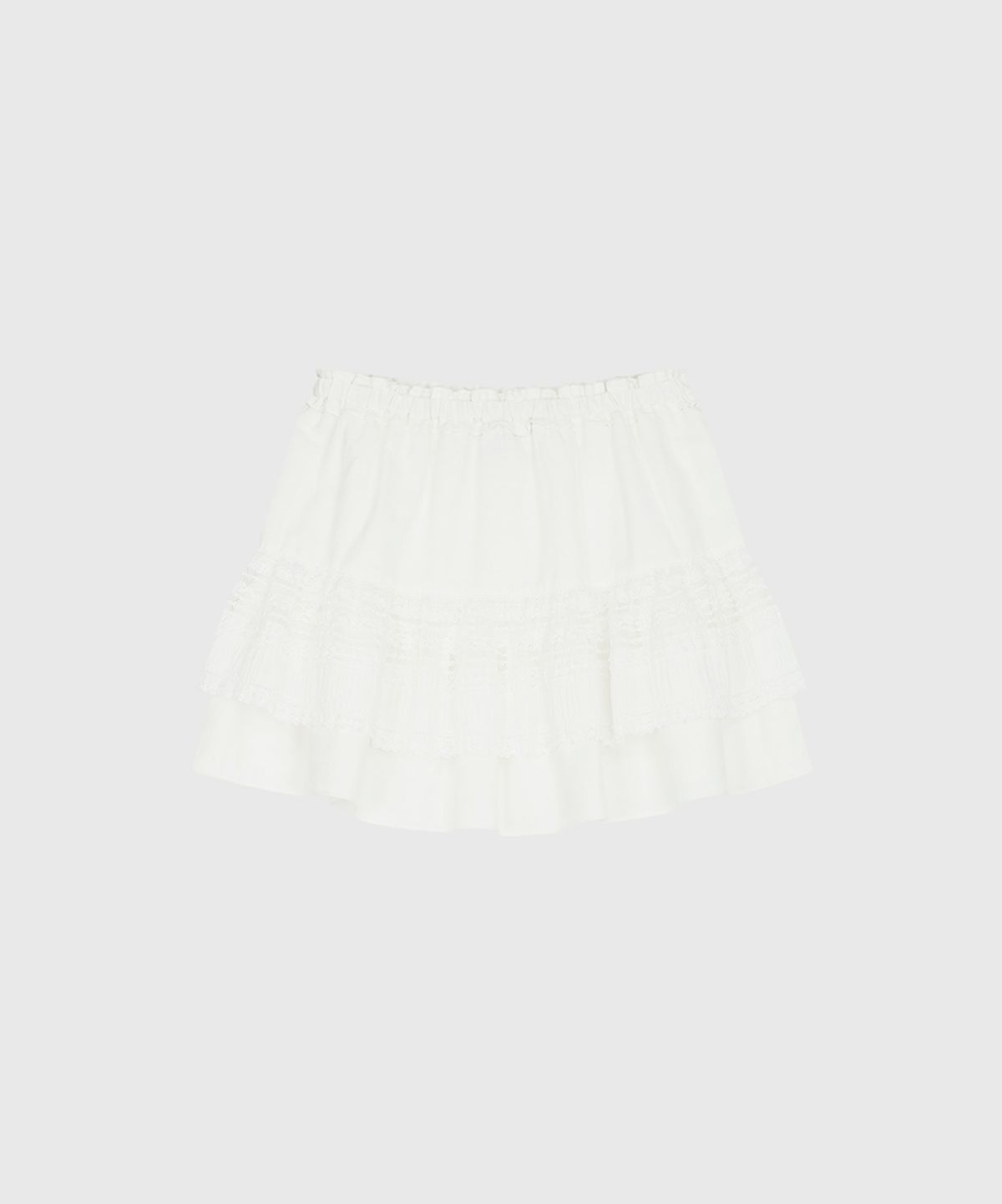 룩캐스트(LOOKAST) 루루 셔링 밴딩 스커트_아이보리 / LULU SHIRRING BANDING SKIRT_IVORY