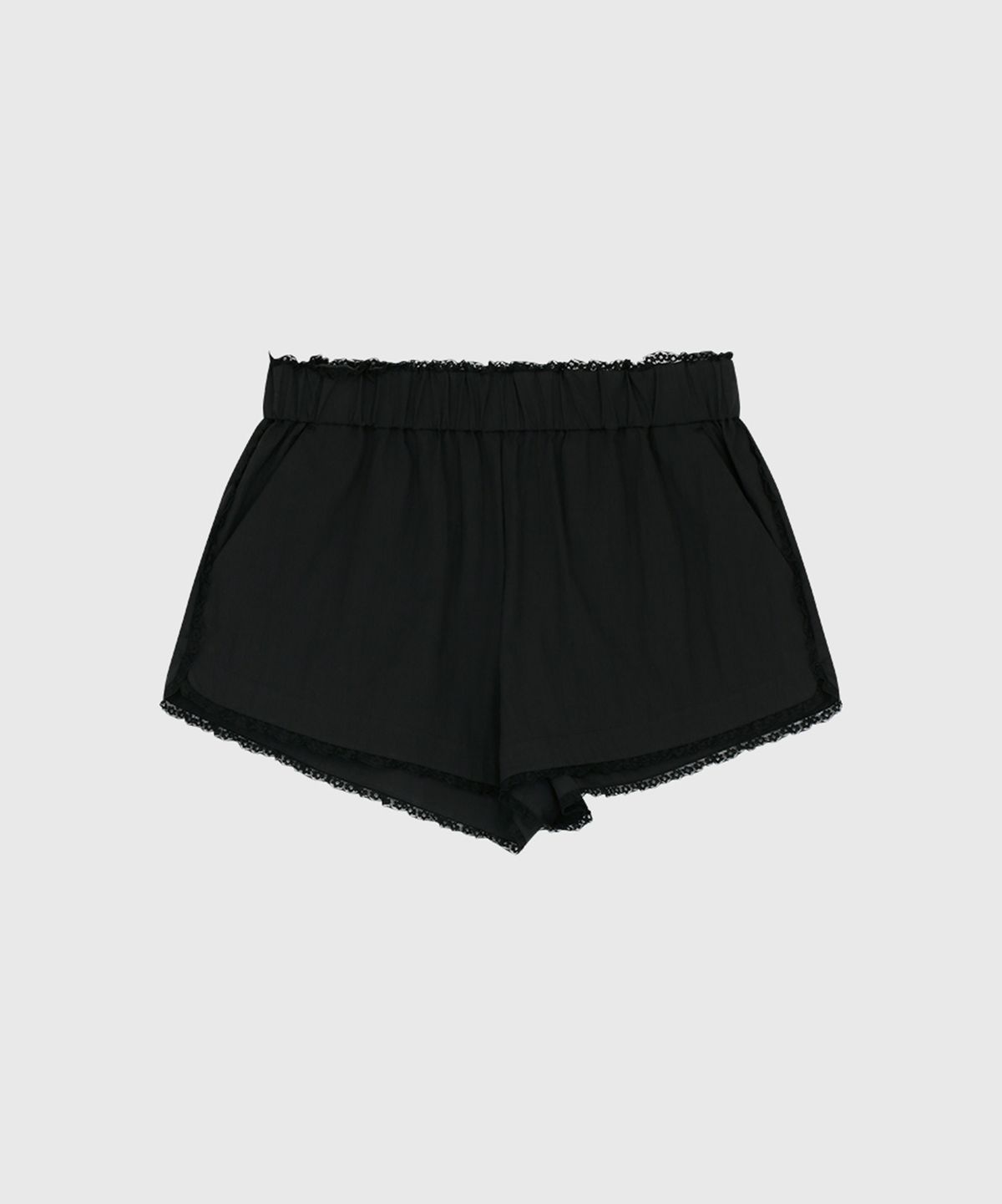 룩캐스트(LOOKAST) 프레야 밴딩 레이스 쇼츠_블랙 / FREYA BANDING LACE SHORTS_BLACK