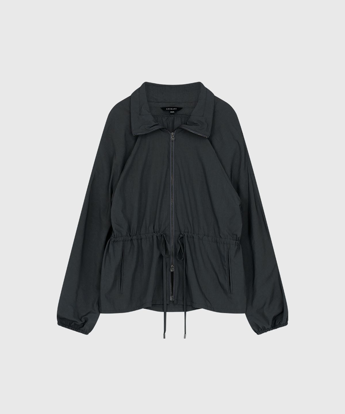 룩캐스트(LOOKAST) 리나 셔링 윈드브레이커 점퍼_차콜 / LINA SHIRRING WINDBREAKER JUMPER_CHARCOAL