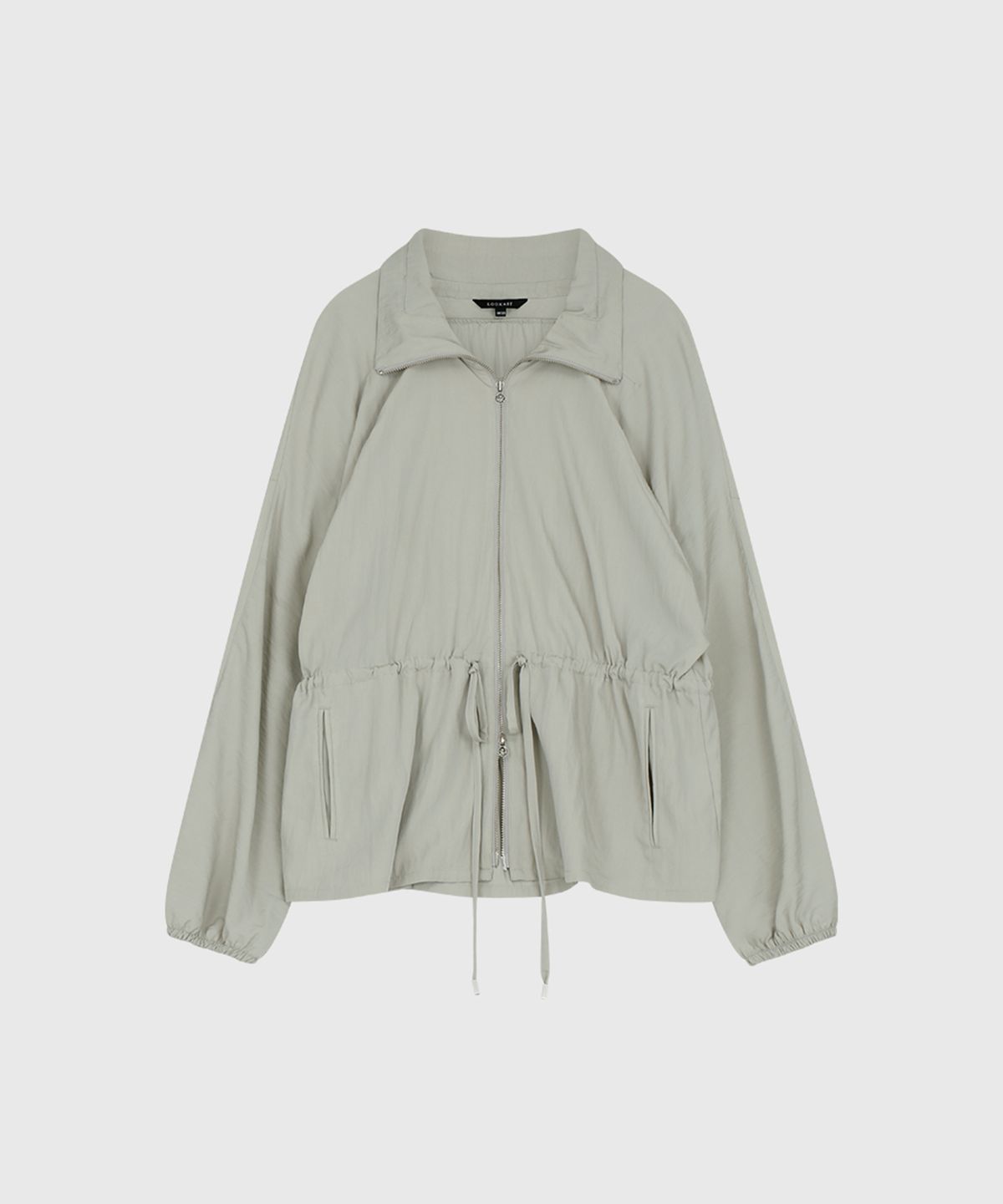 룩캐스트(LOOKAST) 리나 셔링 윈드브레이커 점퍼_에시 베이지 / LINA SHIRRING WINDBREAKER JUMPER_ASH BEIGE