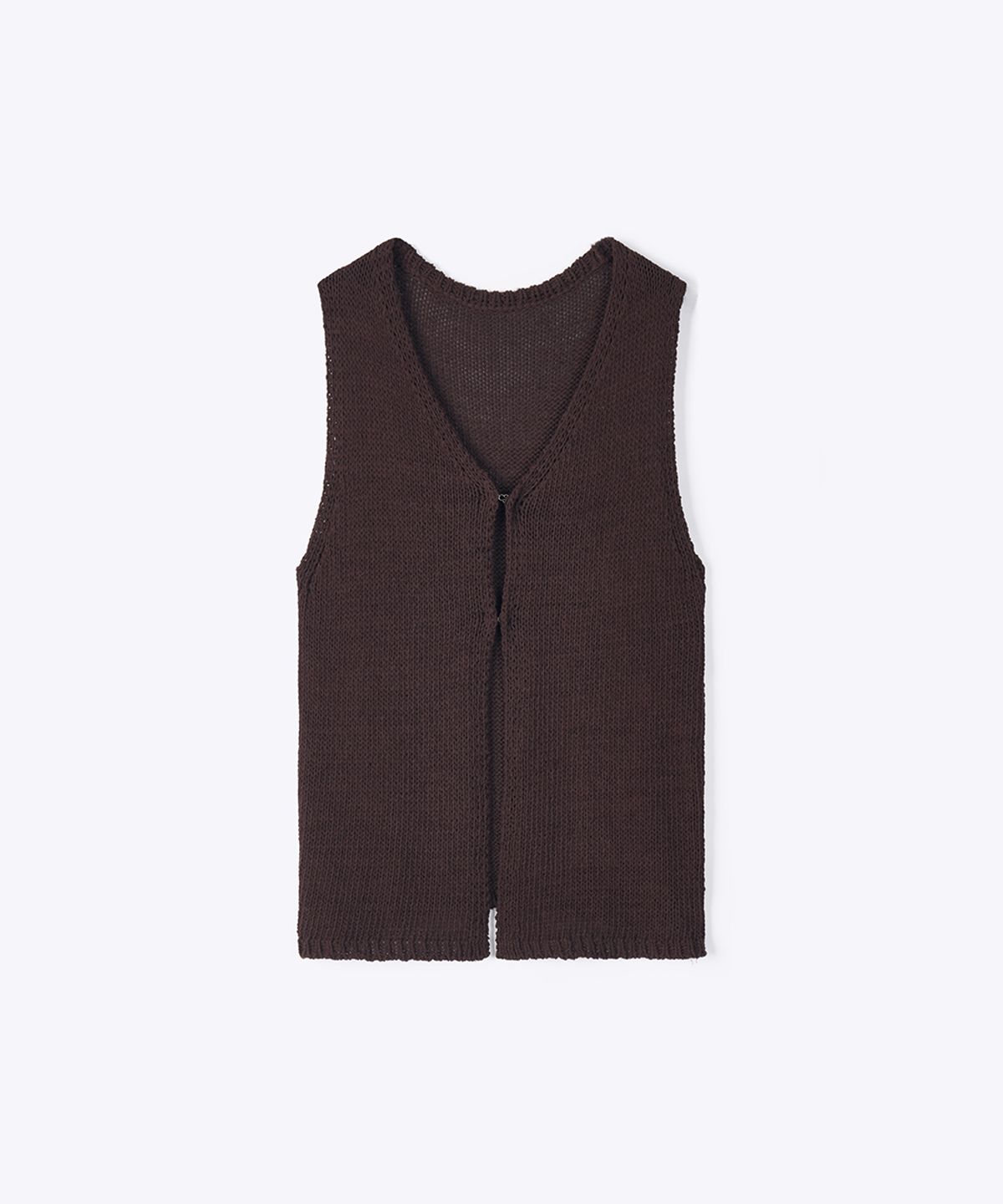 320쇼룸(320SHOWROOM) Filo Hook Knit Vest Brown