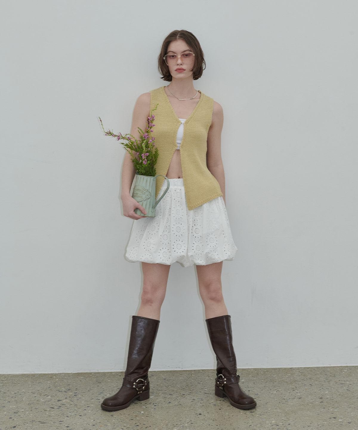320쇼룸(320SHOWROOM) Filo Hook Knit Vest Butter