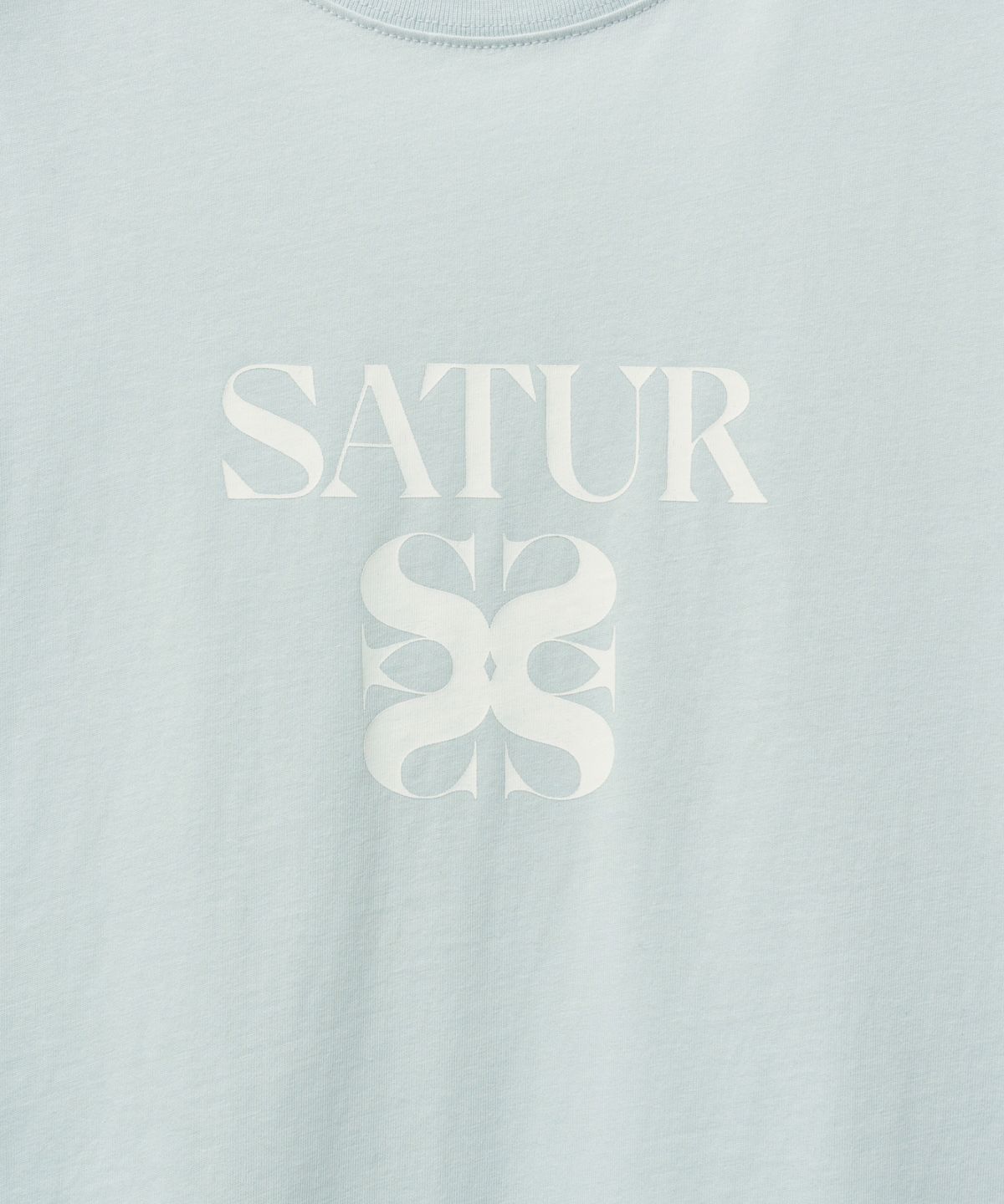 세터(SATUR) 클래식 로고 반팔 티셔츠 아이스 블루