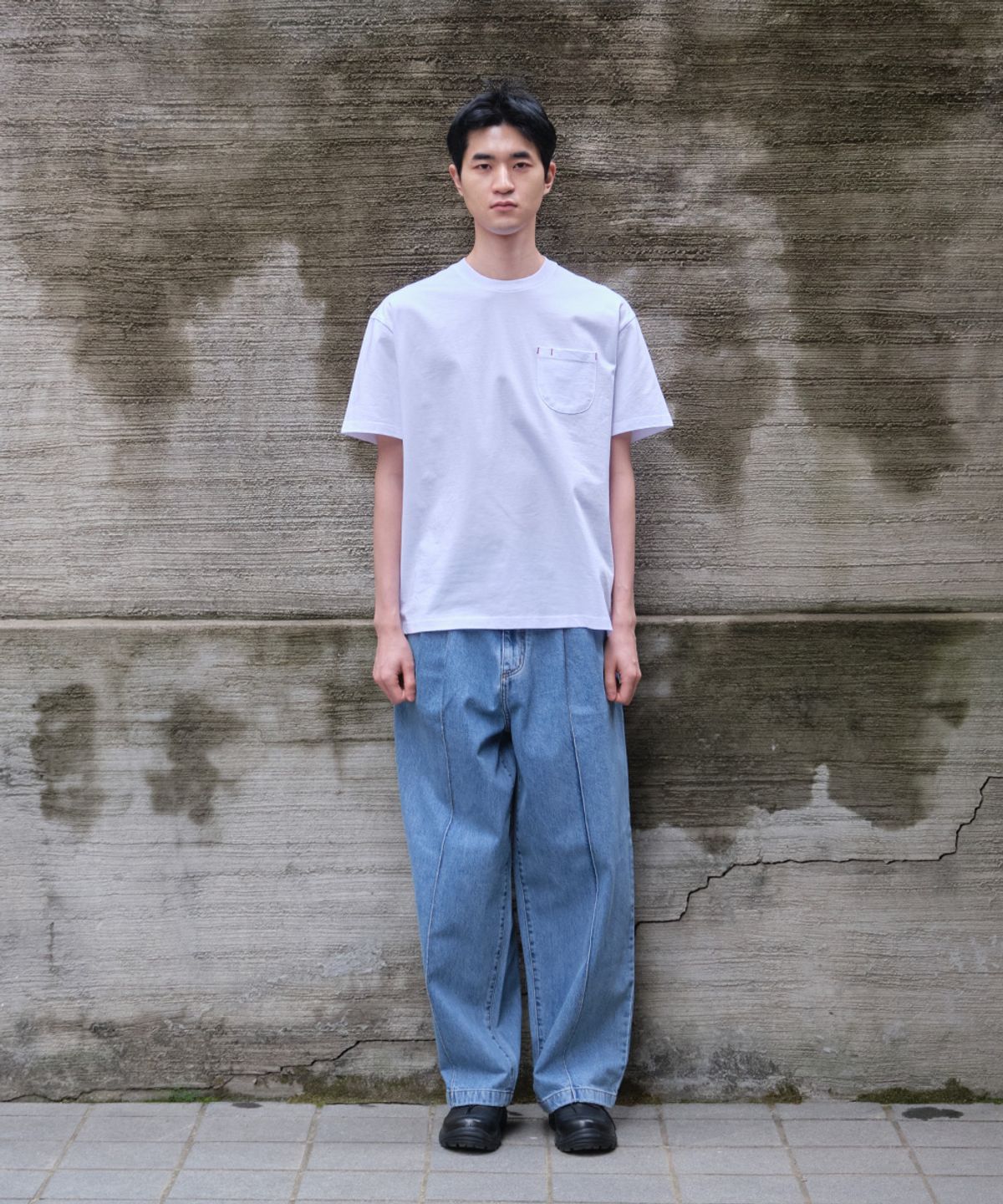 홀리선(HORLISUN) Emery Short Circle T-shirt White