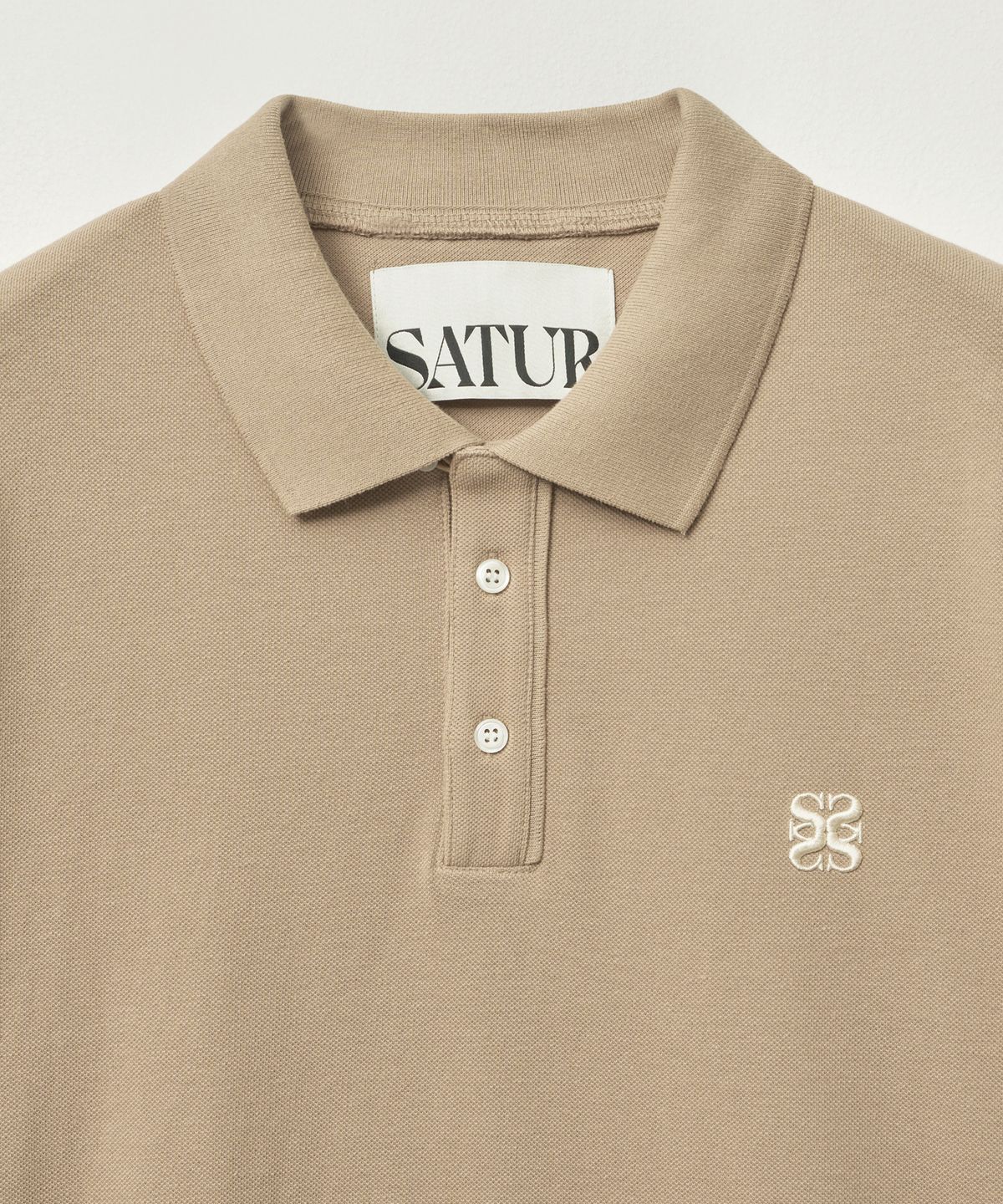 세터(SATUR) 베이직 피케 폴로 반팔 티셔츠 베이지