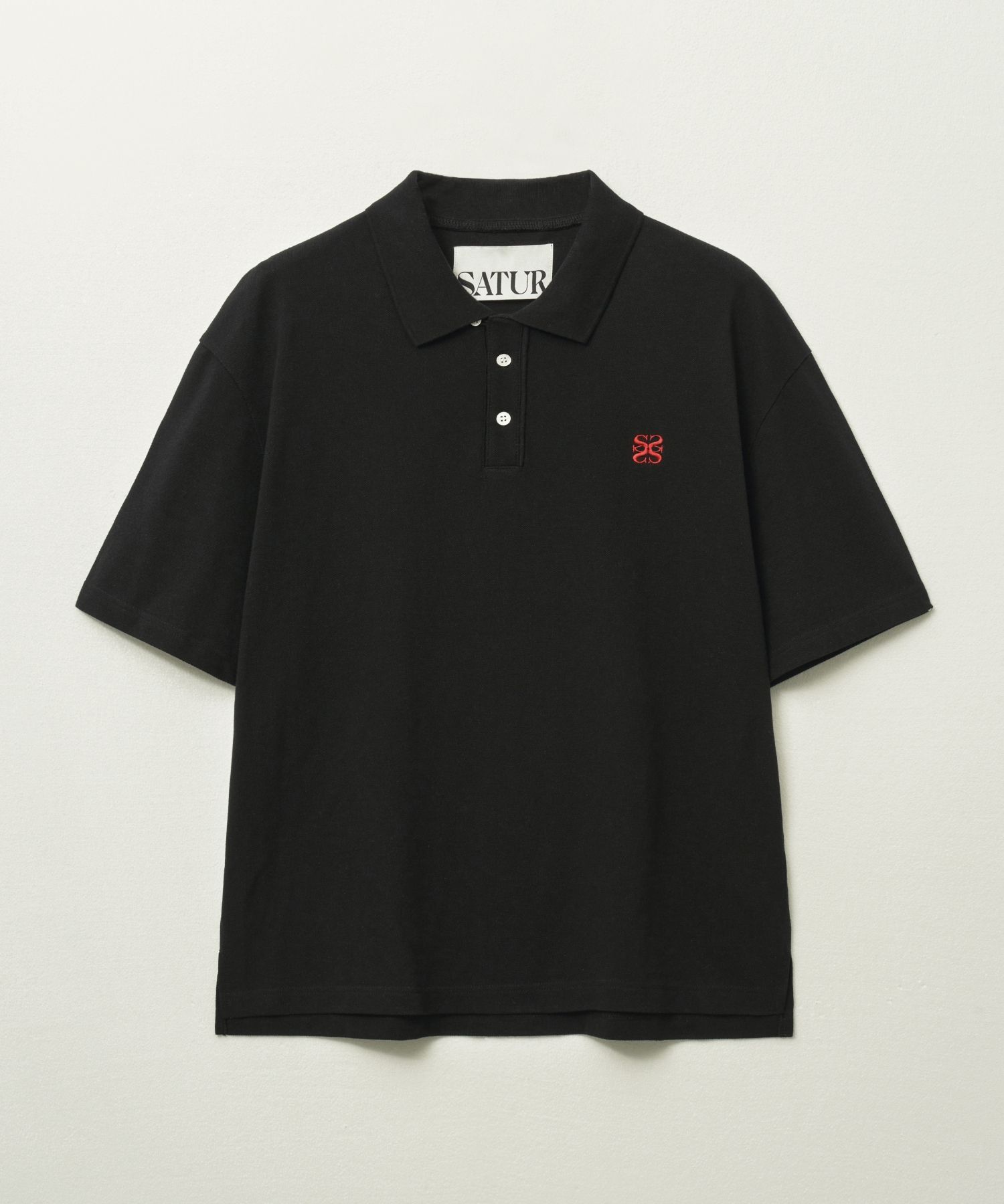 ポロシャツ SATUR Basic Pique Polo Short Sleeve T-Shirt Black SA252MTS13 MUSINSA | SATUR Basic Pique Polo Short Sleeve T-Shirt Black
