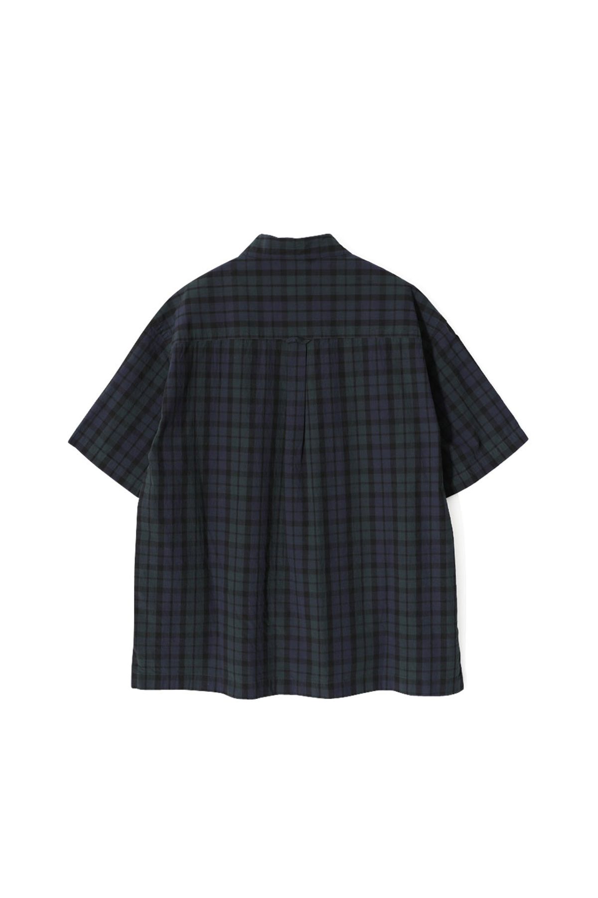 홀리선(HORLISUN) Joshua TD check Open Collar Shirt Green Black