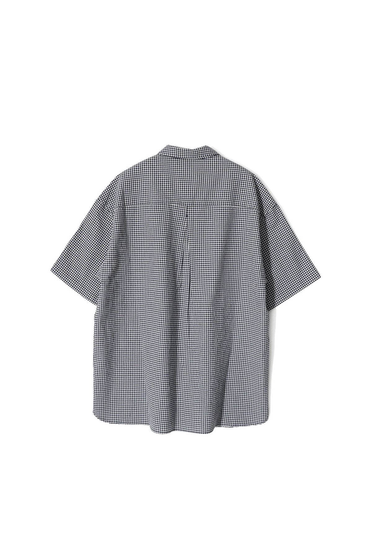 홀리선(HORLISUN) Ophir Gingham Check Pullover Shirt Navy