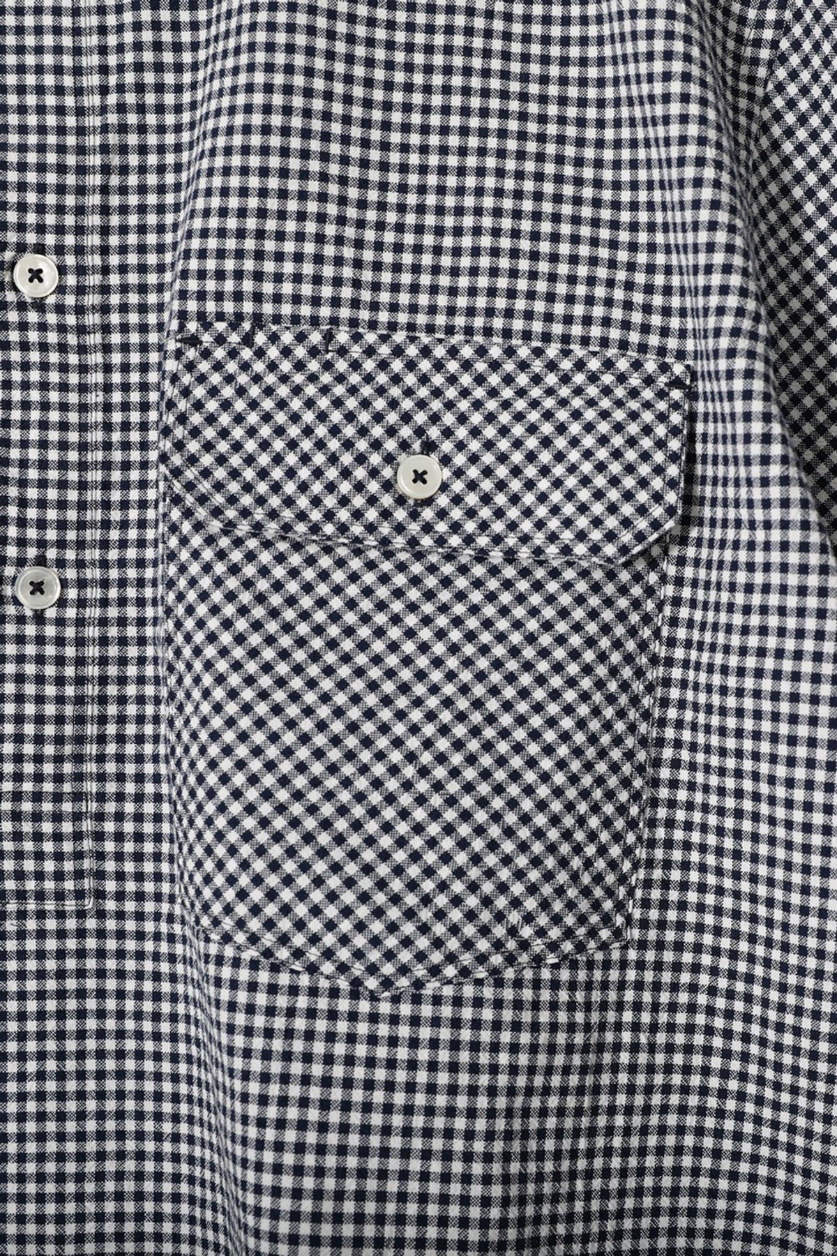 홀리선(HORLISUN) Ophir Gingham Check Pullover Shirt Navy