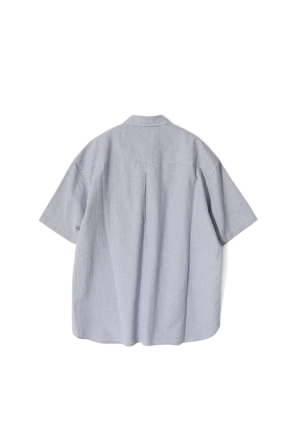 홀리선(HORLISUN) Ophir Windowpane Check Pullover Shirt Blue