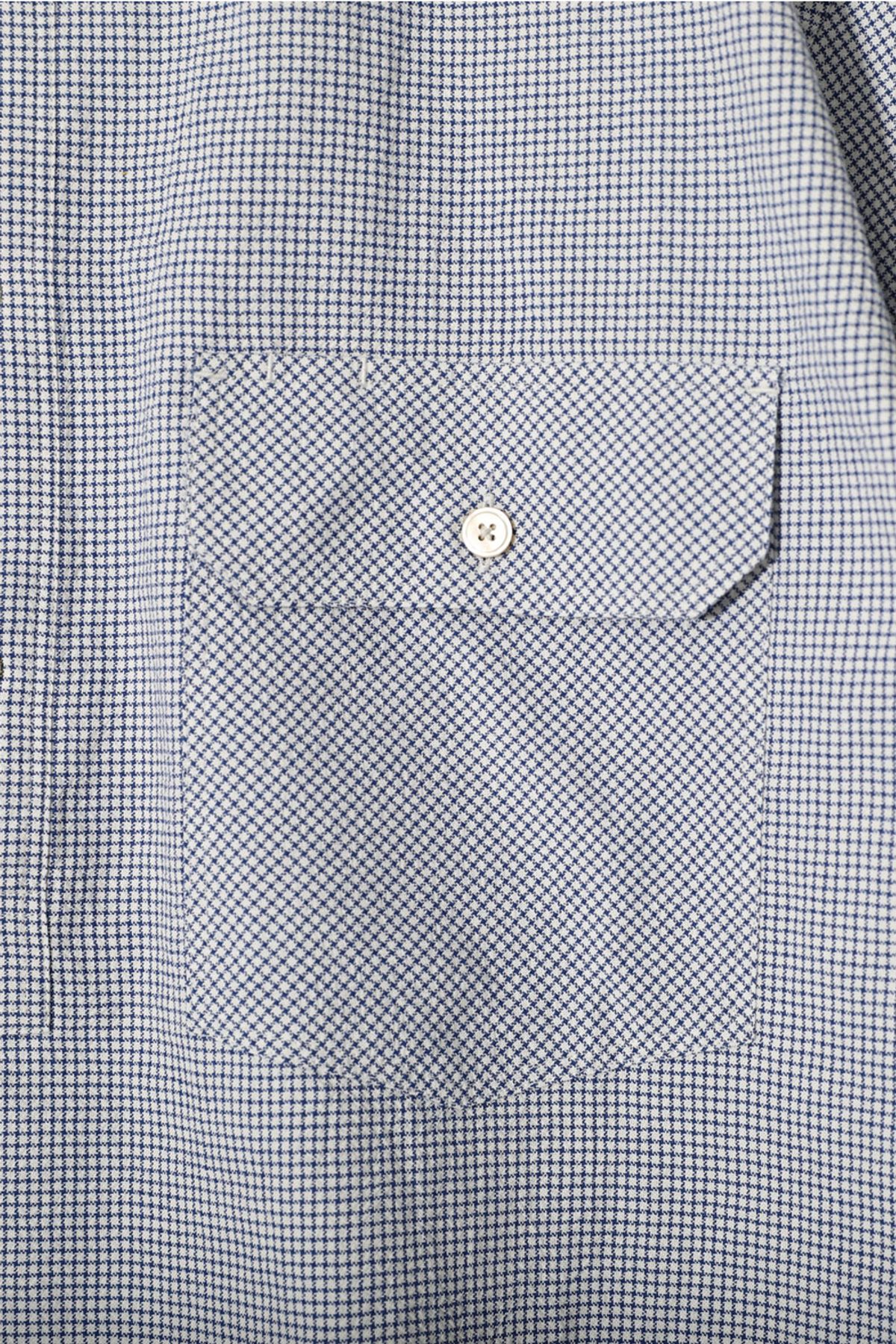 홀리선(HORLISUN) Ophir Windowpane Check Pullover Shirt Blue