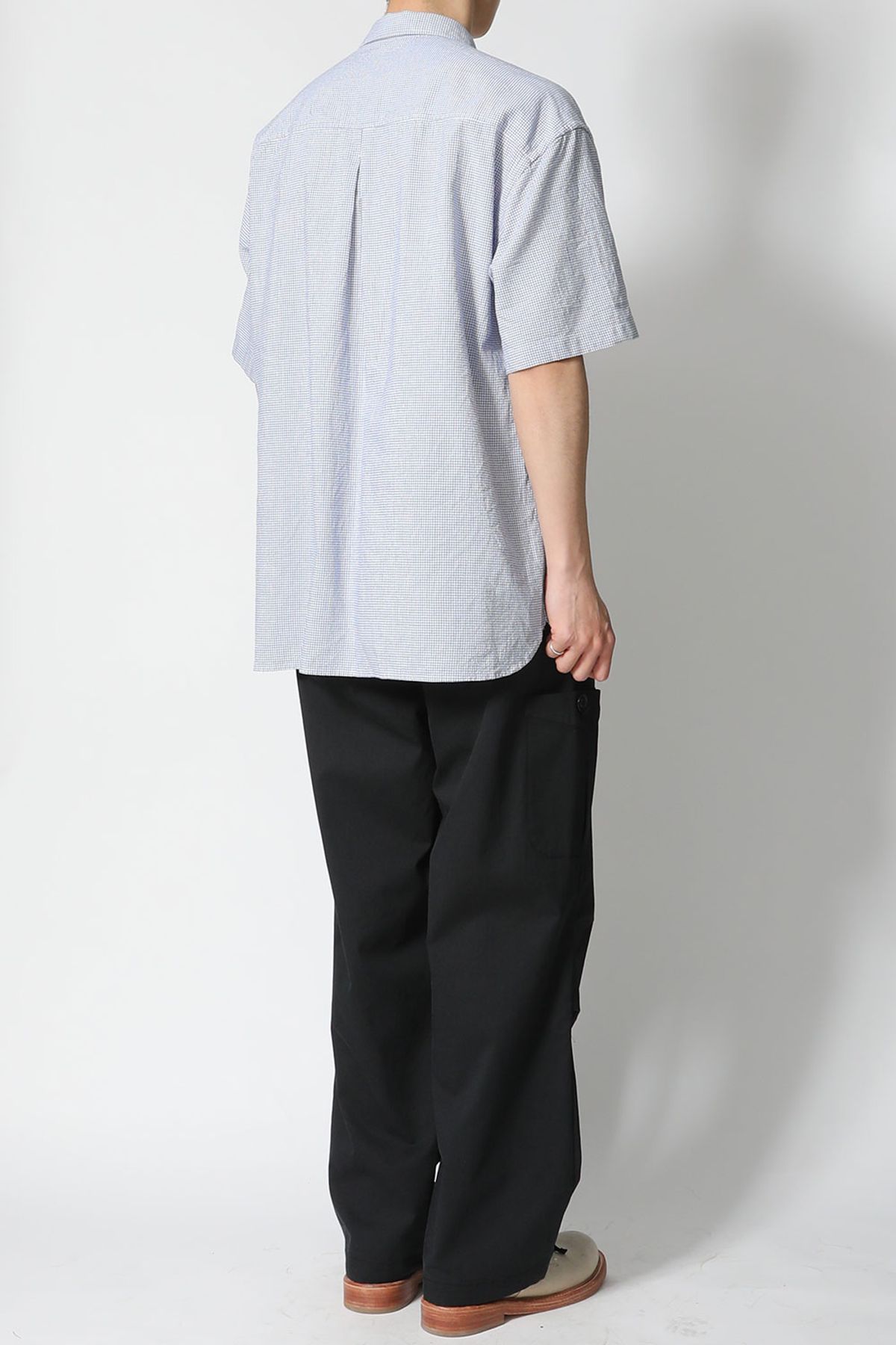 홀리선(HORLISUN) Ophir Windowpane Check Pullover Shirt Blue