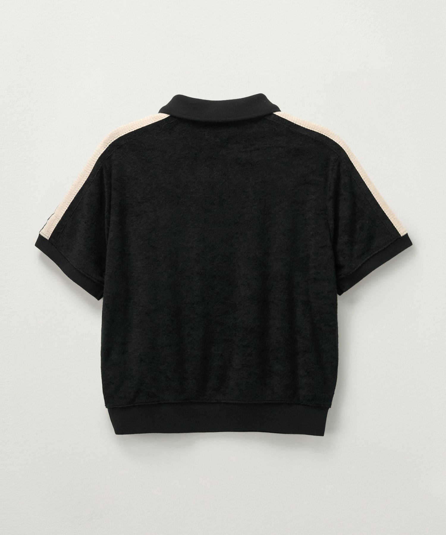 MUSINSA | SATUR (W) Lawton Terry Pique Polo Short Sleeve T-Shirt Black