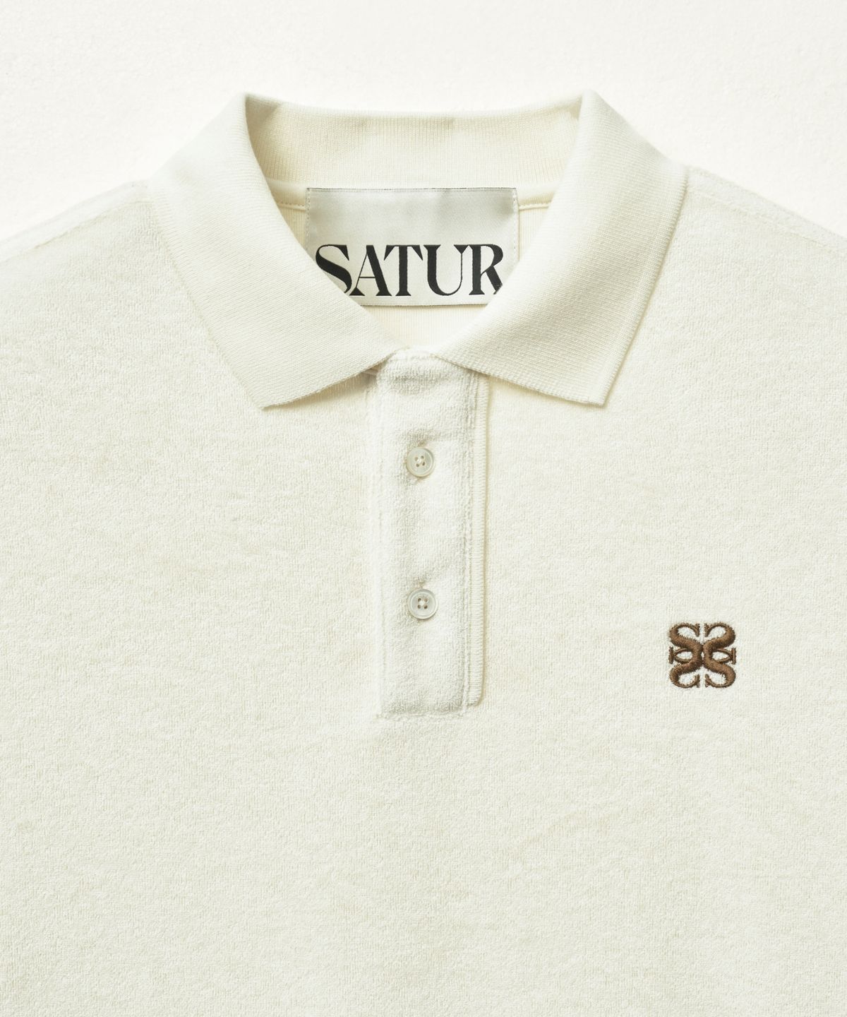세터(SATUR) 로턴 테리 피케 폴로 반팔 티셔츠 크림