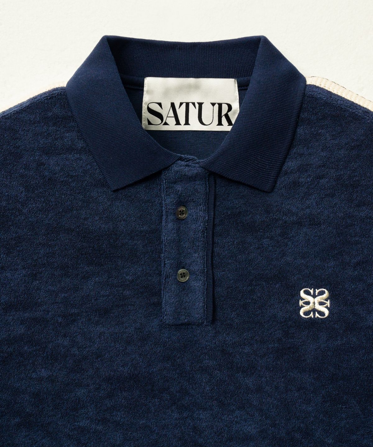 세터(SATUR) 로턴 테리 피케 폴로 반팔 티셔츠 네이비