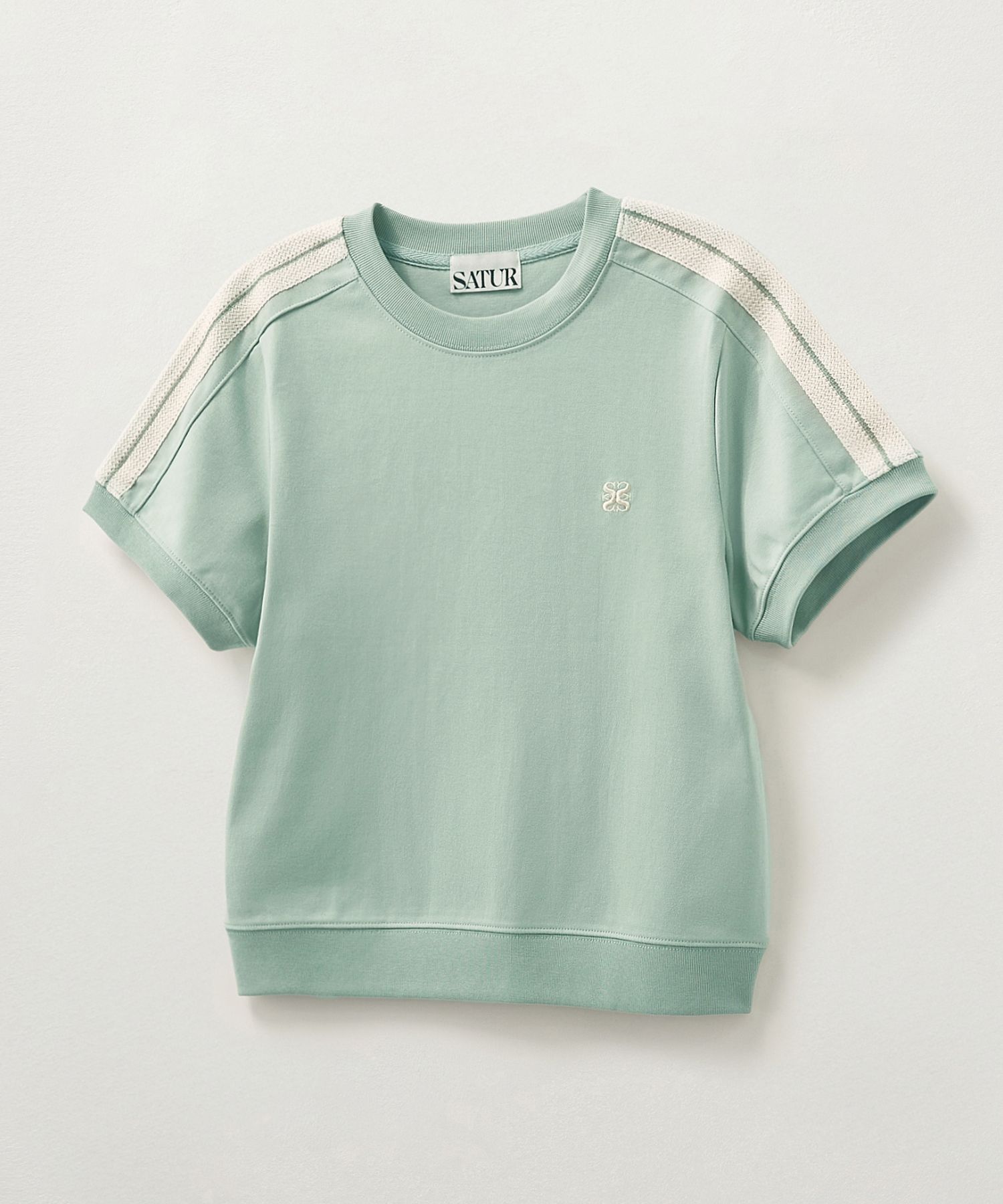 MUSINSA公式 | SATUR (W) ロトンクロップハーフスウェットシャツカーキ