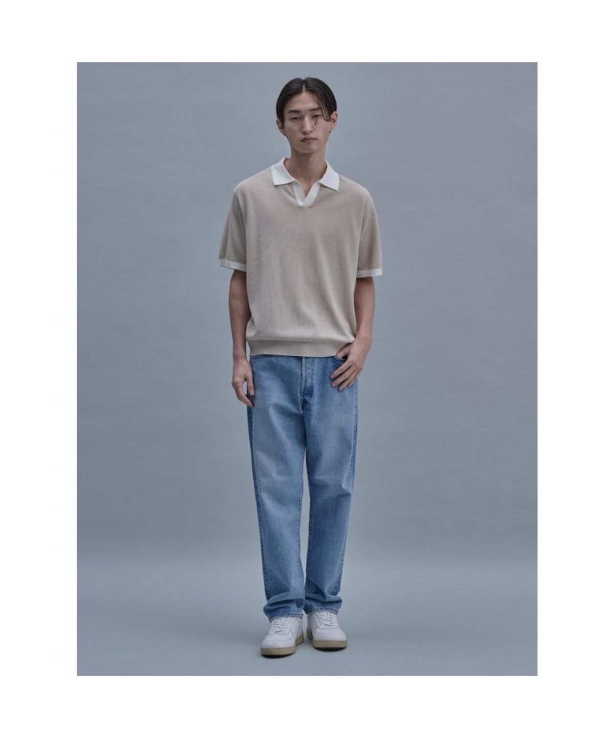시프트지(SHIFT.G) Color Block Polo  Ivory