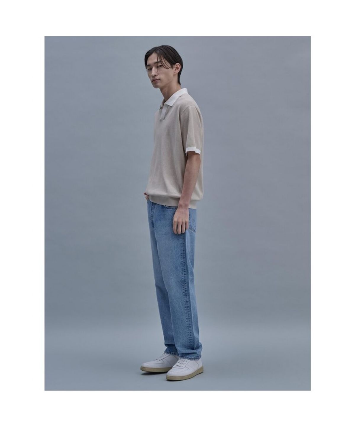 시프트지(SHIFT.G) Color Block Polo  Ivory