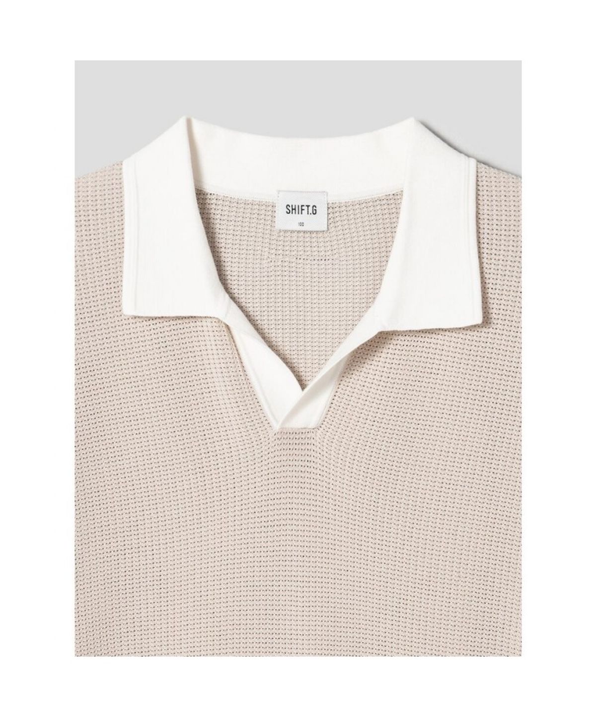 시프트지(SHIFT.G) Color Block Polo  Ivory