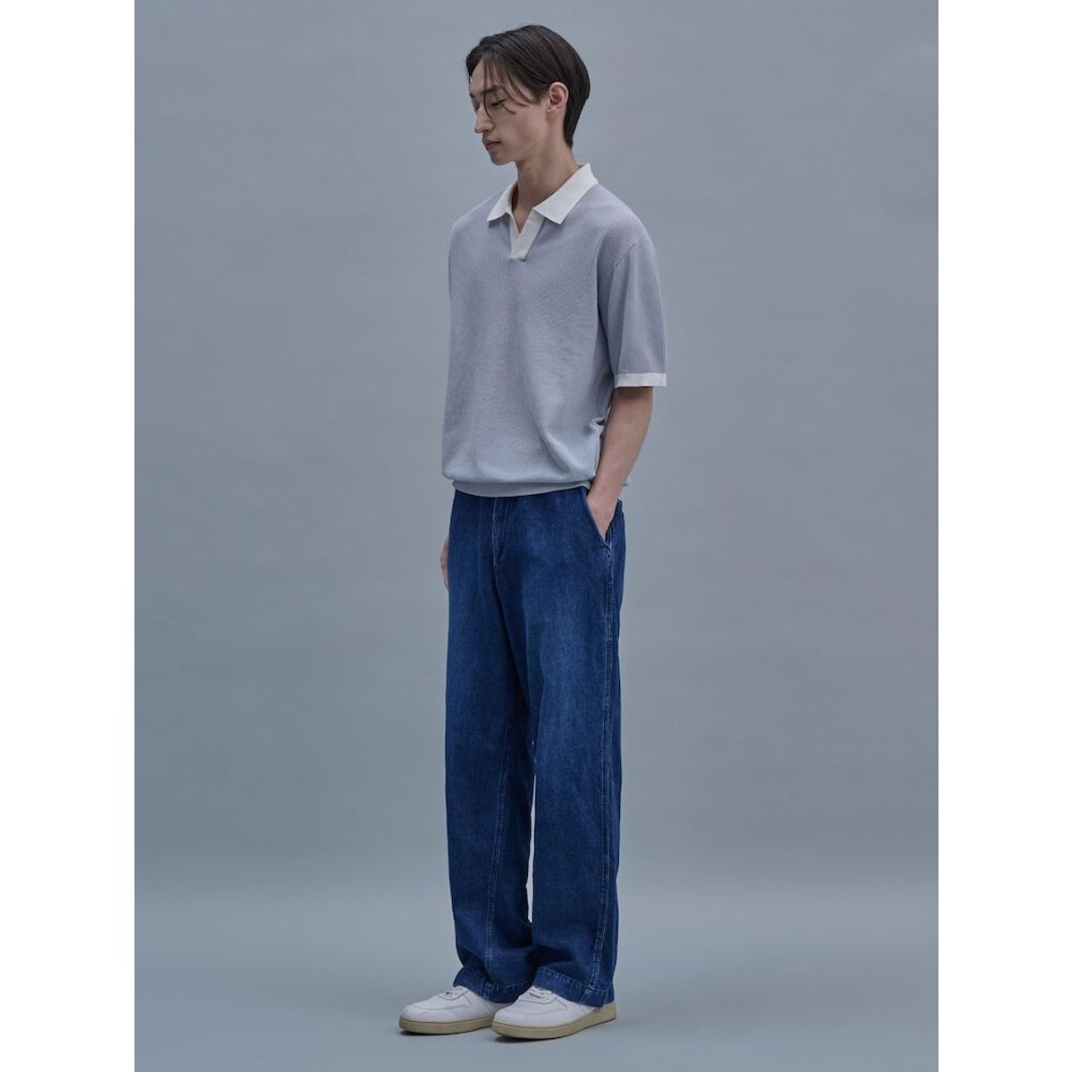 시프트지(SHIFT.G) Color Block Polo  Sky Blue