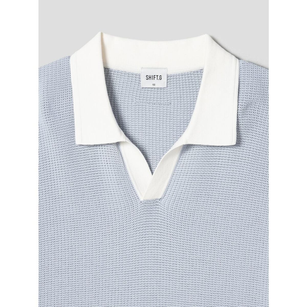 시프트지(SHIFT.G) Color Block Polo  Sky Blue