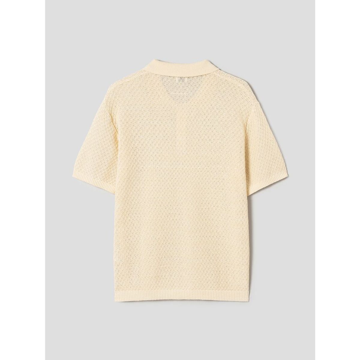시프트지(SHIFT.G) Paper Yarn Texture Polo  Yellow