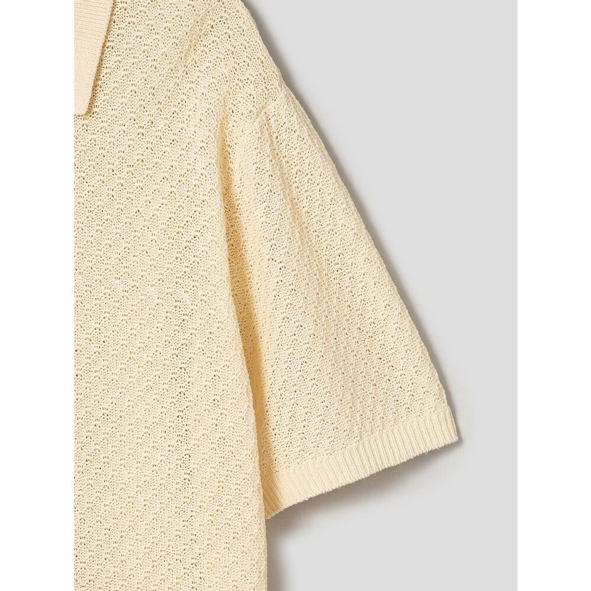 시프트지(SHIFT.G) Paper Yarn Texture Polo  Yellow