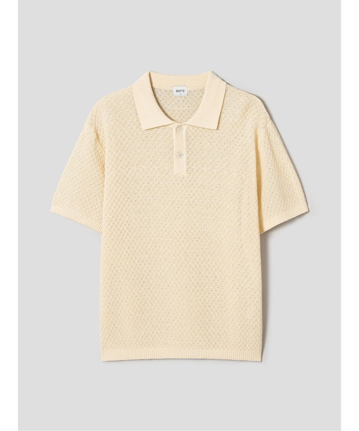 시프트지(SHIFT.G) Paper Yarn Texture Polo  Yellow