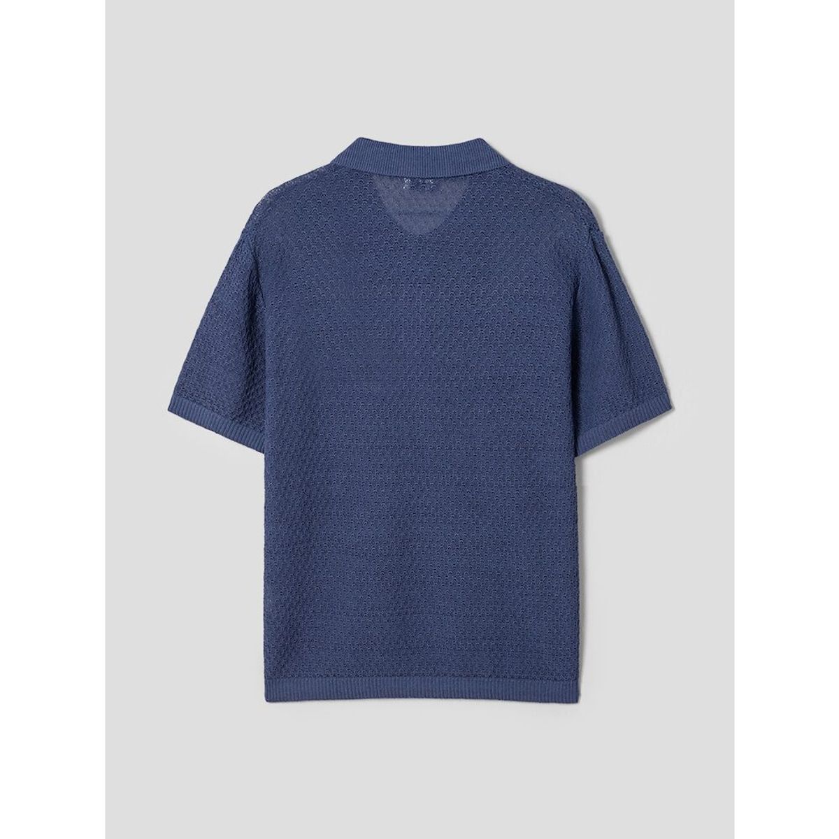 시프트지(SHIFT.G) Paper Yarn Texture Polo  Blue