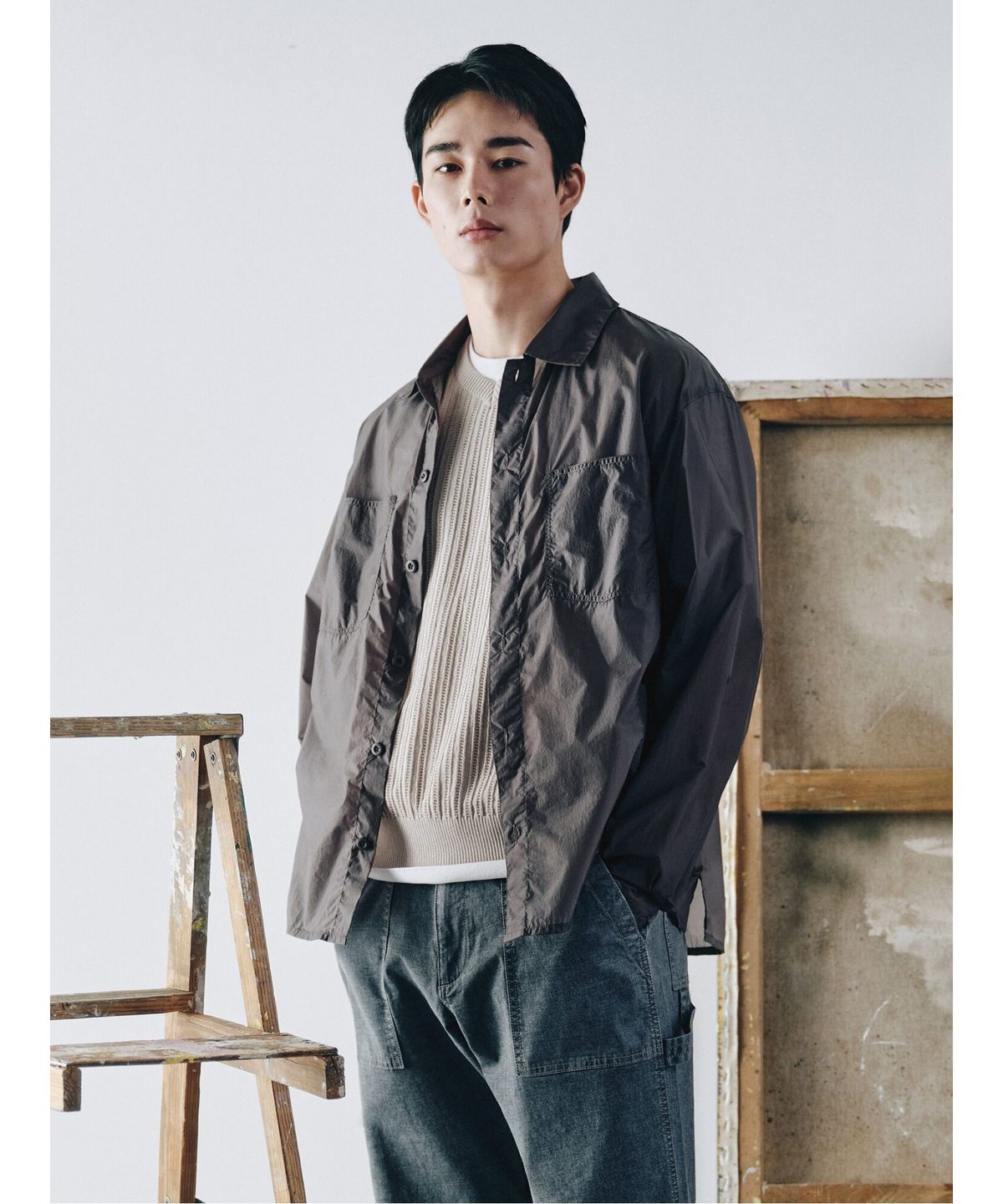 시프트지(SHIFT.G) Lightweight Coverall Jacket  Grey