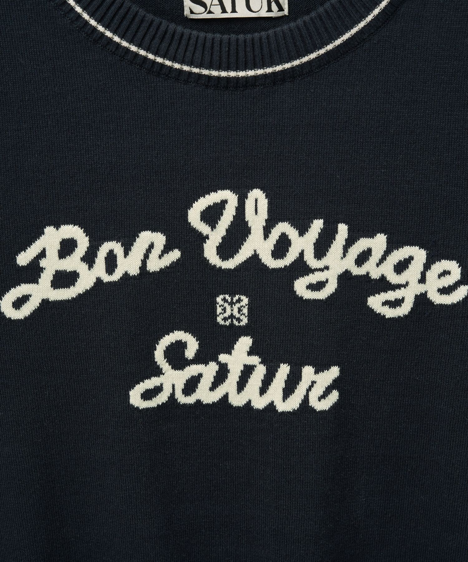 Tシャツ・カットソー SATUR W Bon Voyage Puff Knit Navy SA252WKT05NVY0 MUSINSA | SATUR (W) Bon Voyage Puff Knit Navy