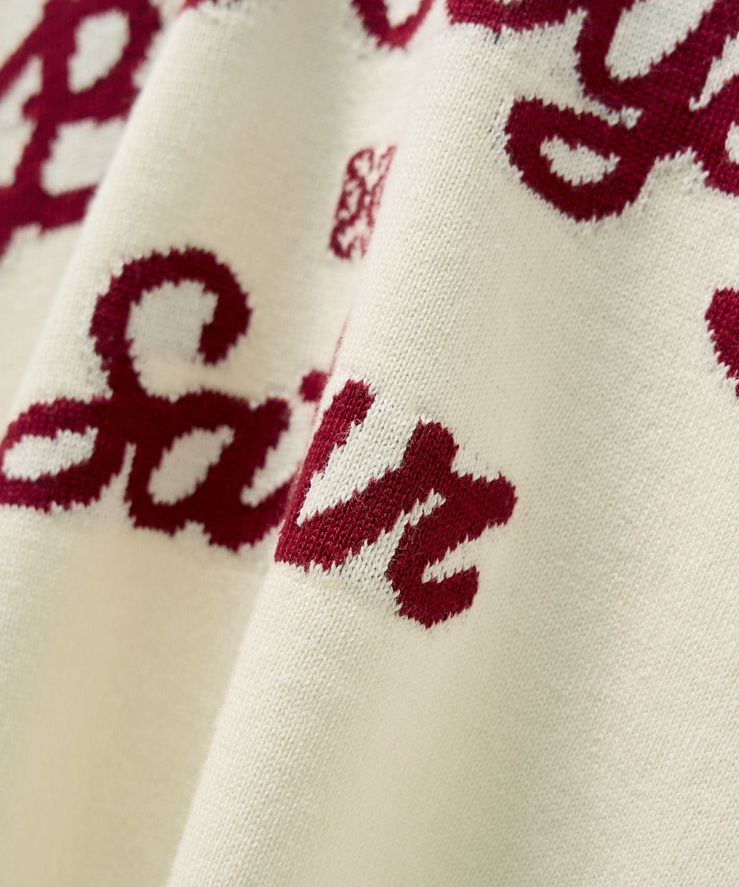 Tシャツ・カットソー SATUR W Bon Voyage Puff Knit Cream Burgundy SA252WKT05CRMU MUSINSA | SATUR (W) Bon Voyage Puff Knit Cream Burgundy