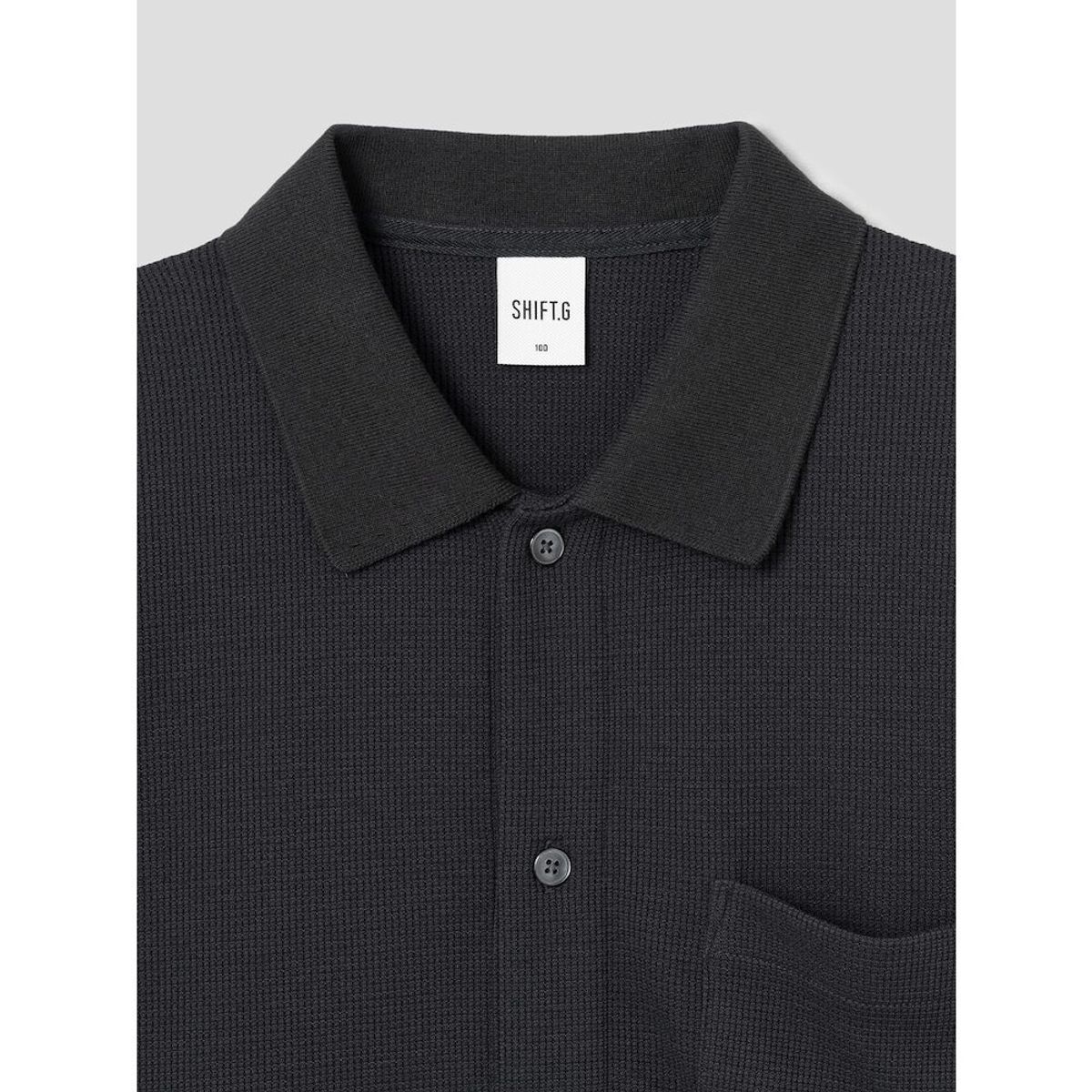 시프트지(SHIFT.G) Open Polo Jersey Shirts  Ash