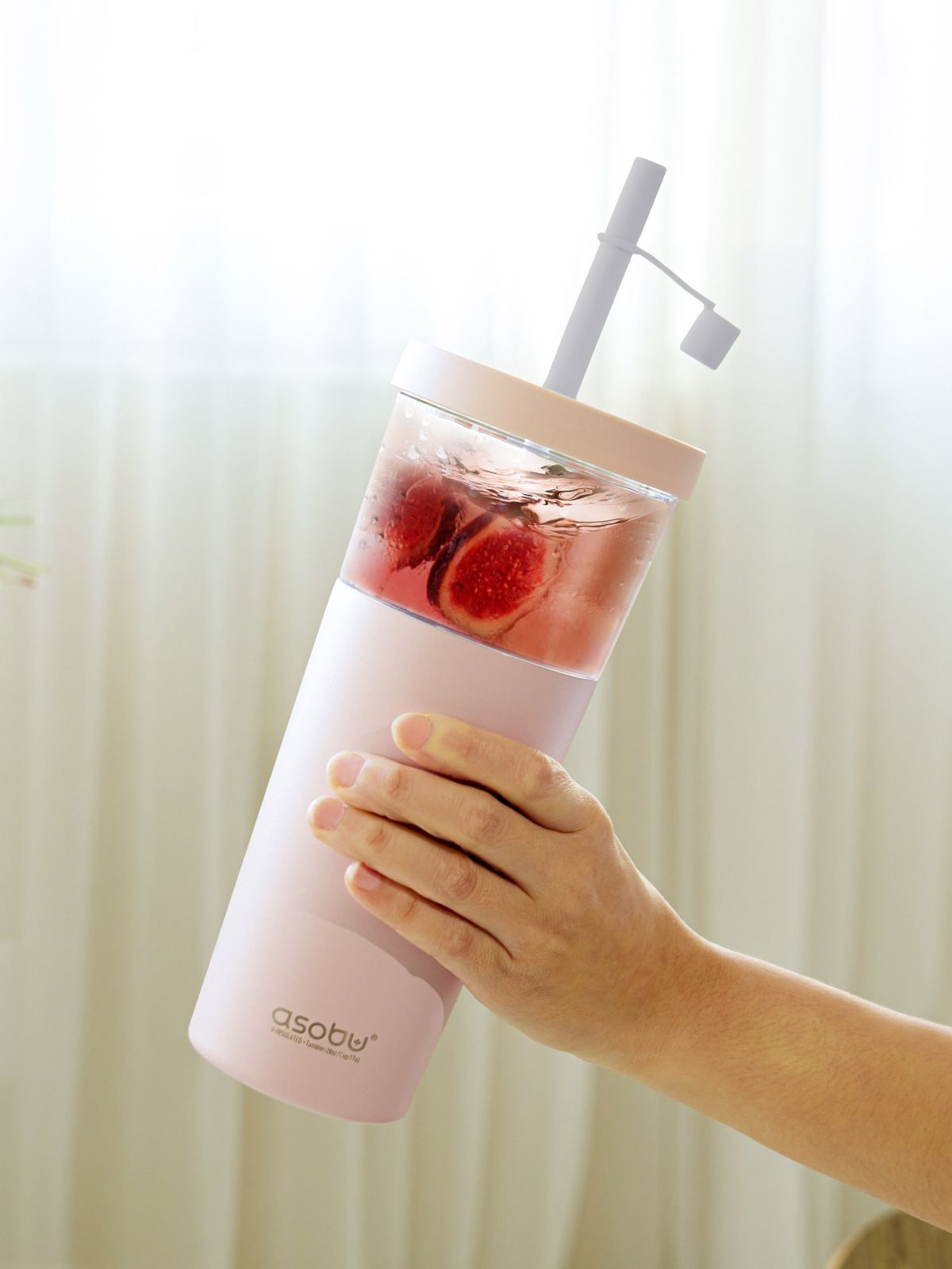 아소부(ASOBU) 보온보냉 빨대텀블러 앤 스테인리스컵 2IN1 마리나 845ml