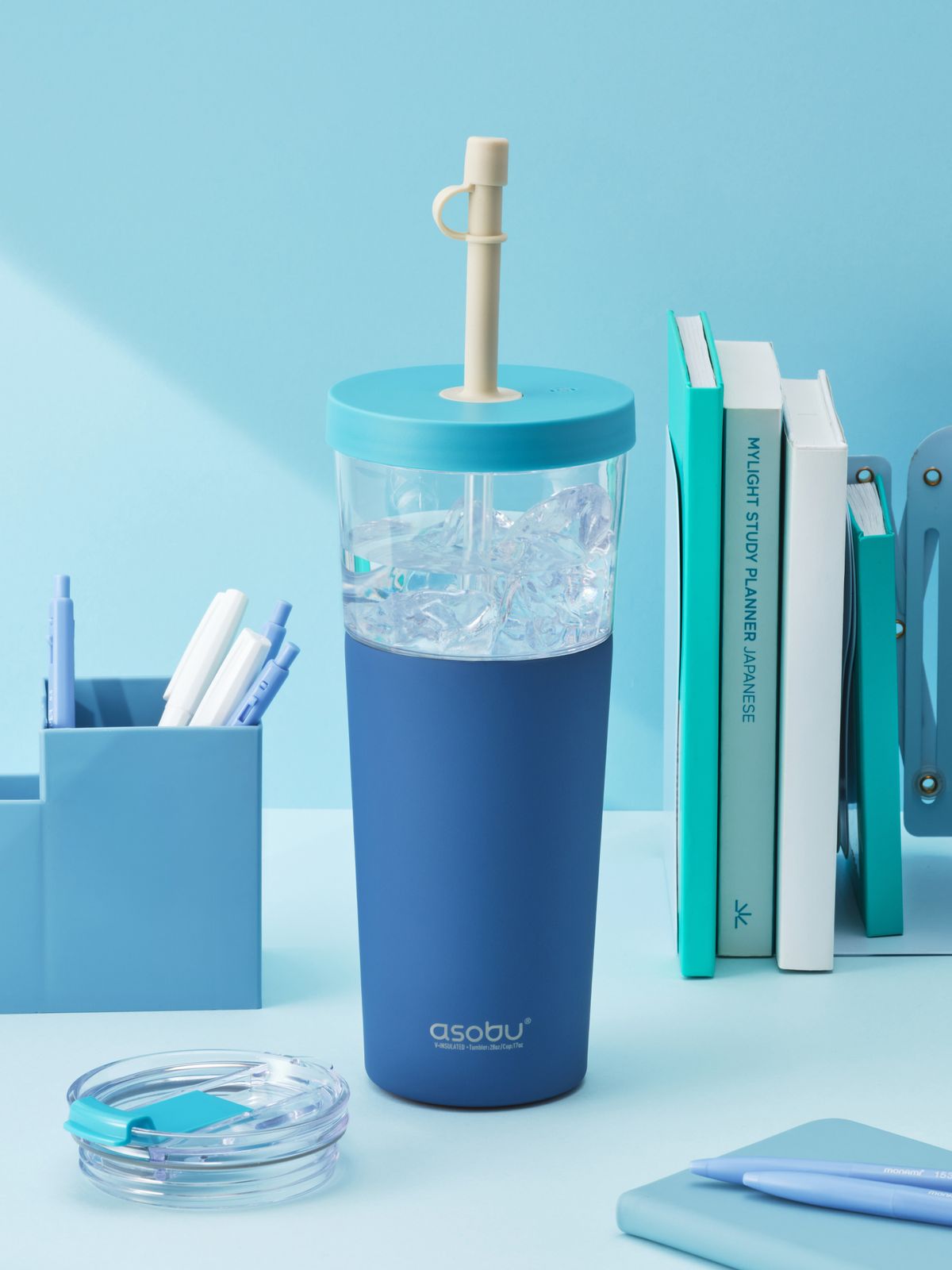 아소부(ASOBU) 보온보냉 빨대텀블러 앤 스테인리스컵 2IN1 마리나 845ml