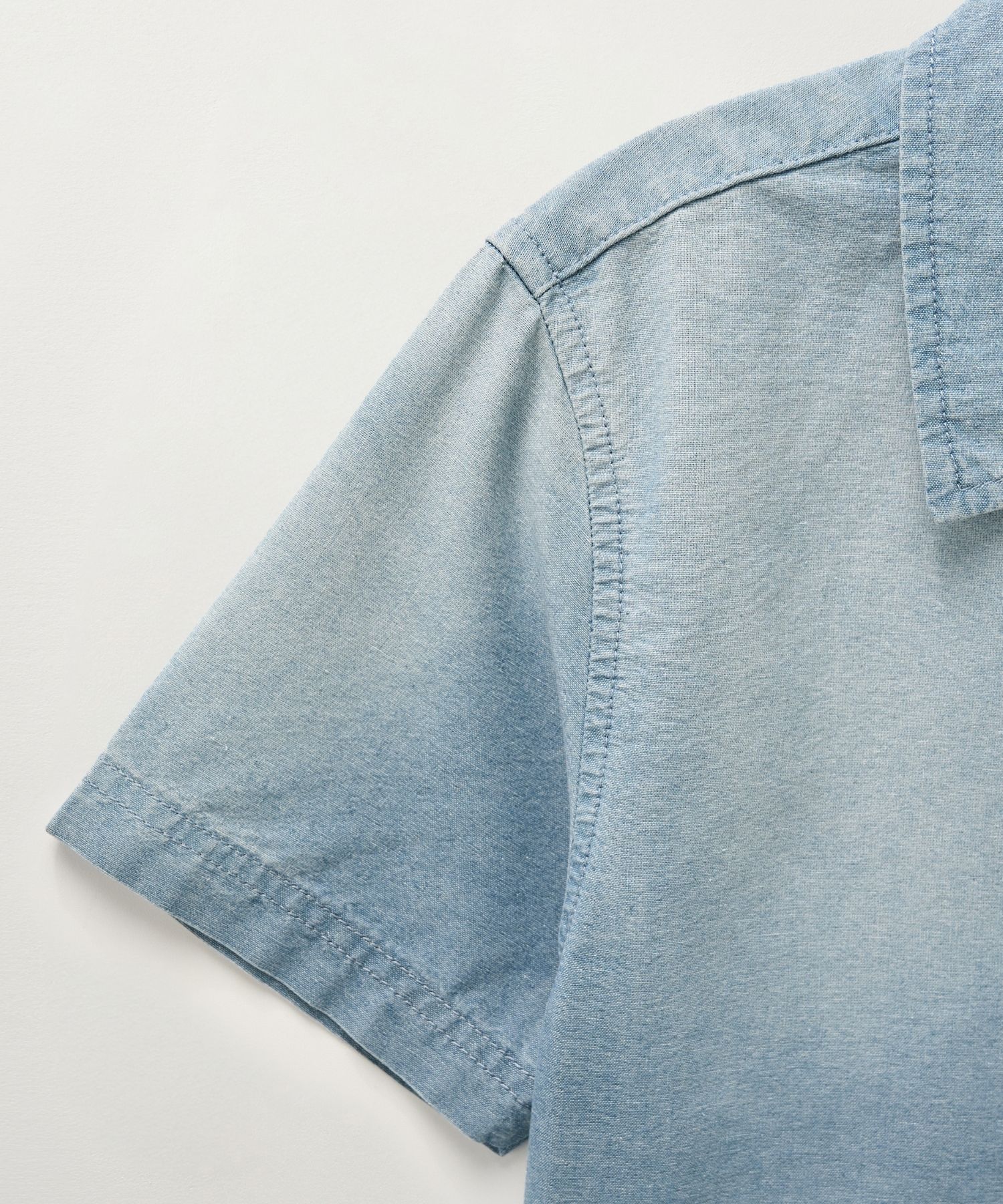 [25SS/人気]★SATUR★Bon Voyage Denim Shirt★デニム半袖シャツ MUSINSA公式 | SATUR Bon Voyage Denim Shirt Light Blue