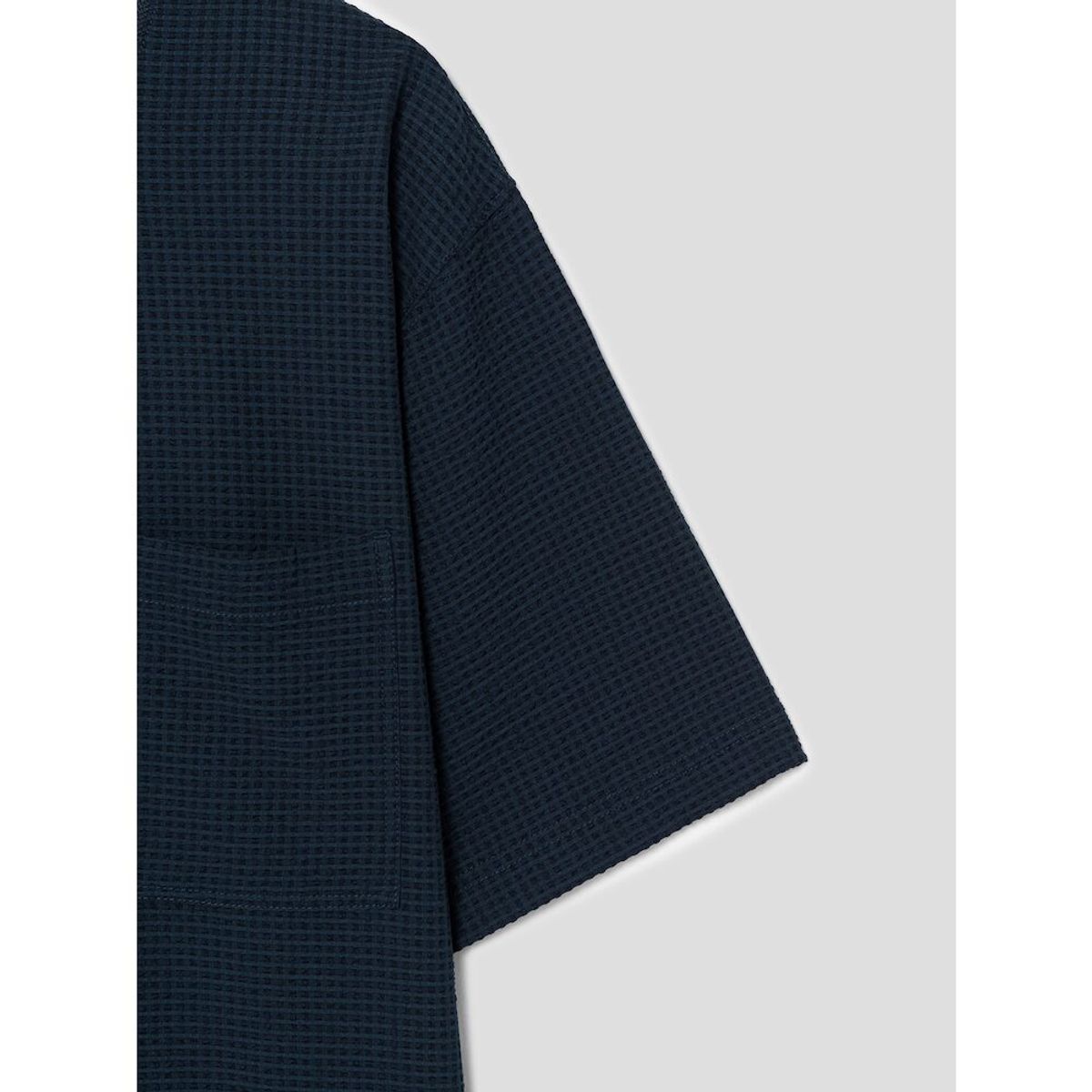 시프트지(SHIFT.G) Seersucker Overfit Round T  Navy