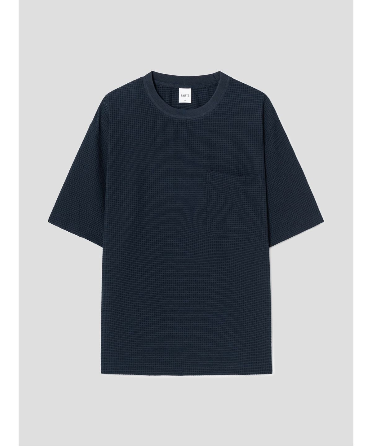 시프트지(SHIFT.G) Seersucker Overfit Round T  Navy