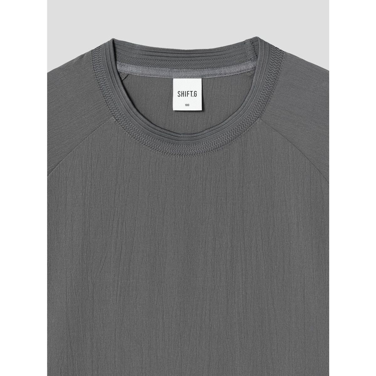 시프트지(SHIFT.G) Woven Overfit Round T  Ash