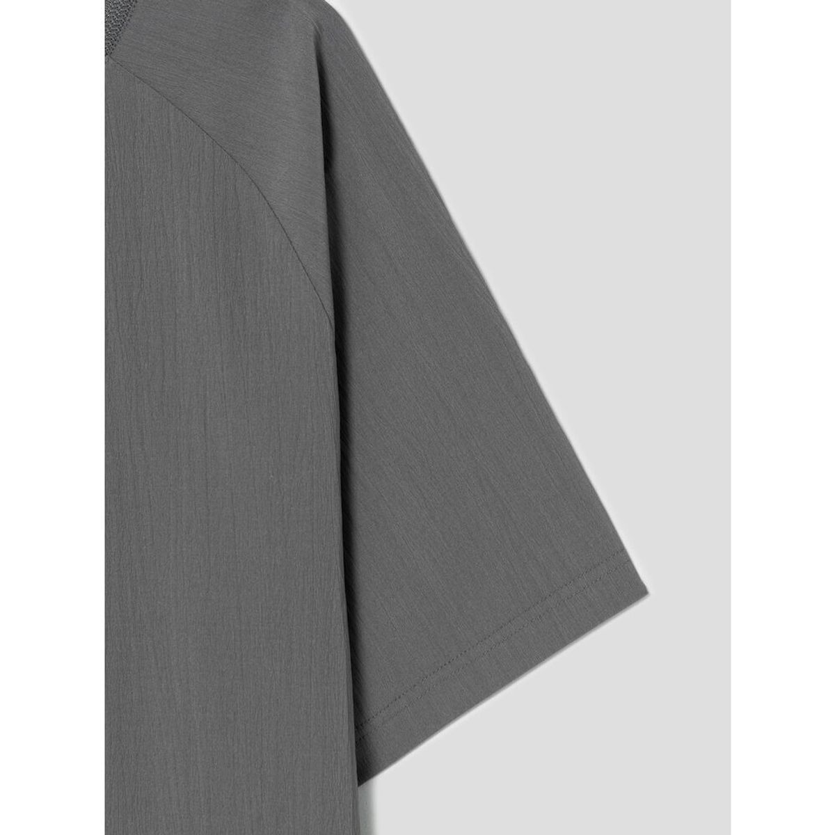 시프트지(SHIFT.G) Woven Overfit Round T  Ash